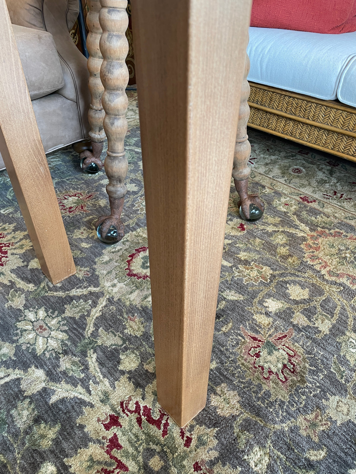 Pottery Barn Stainless Top Table (03N002)