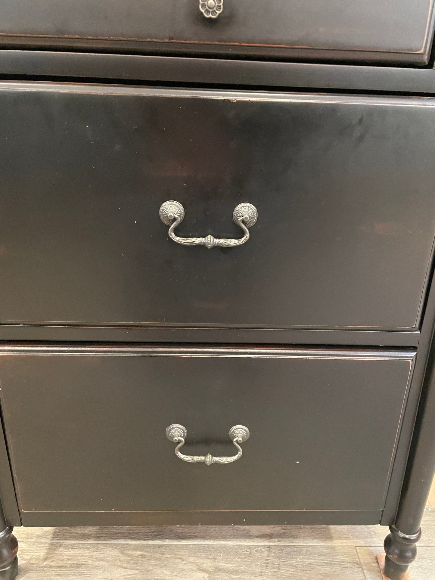 Four Hands Black Secretary Desk, AS IS (0HS006)