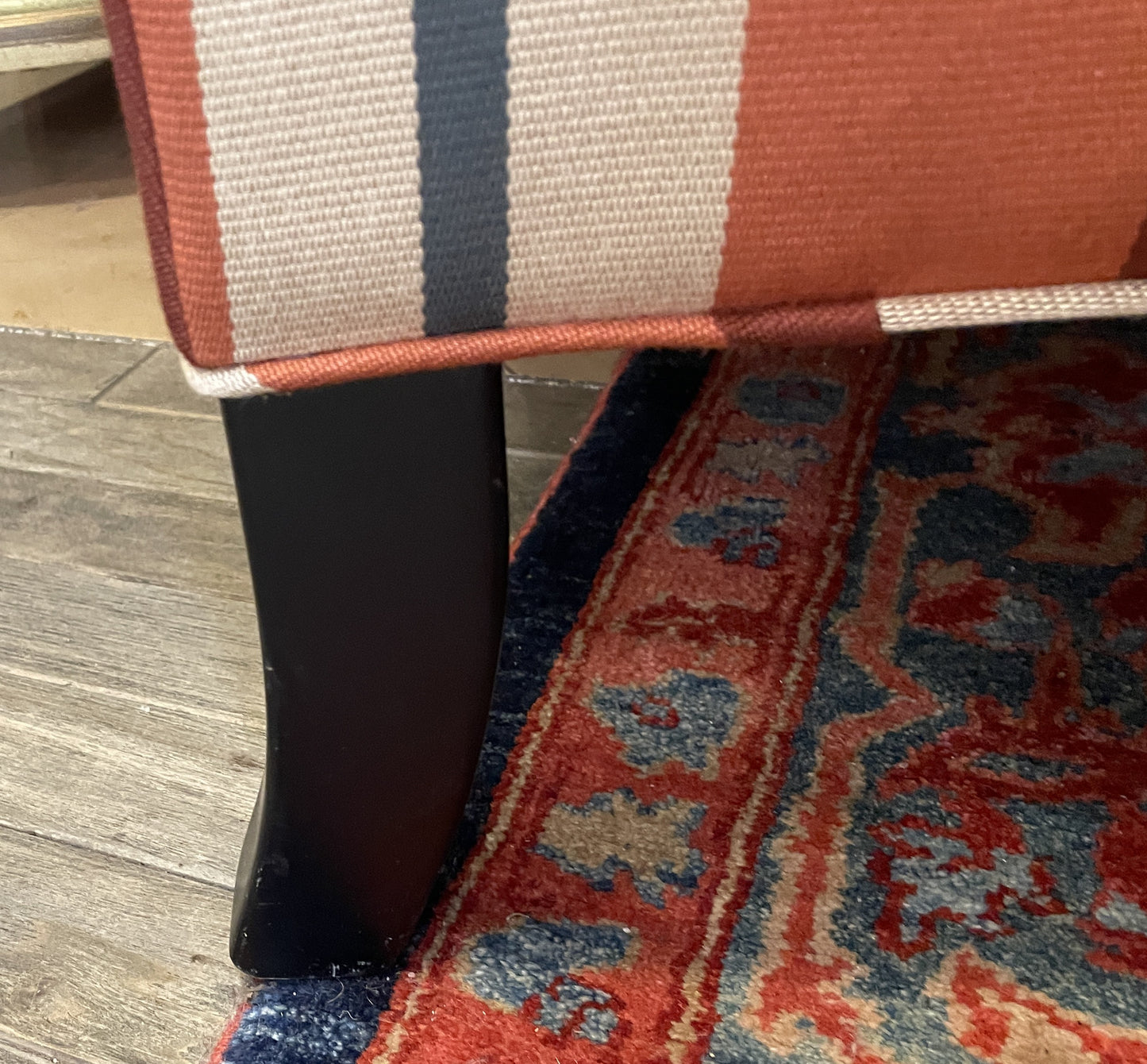 Striped Channel Arm Lounge Chair (Two available 0LP006 and 0LP007)