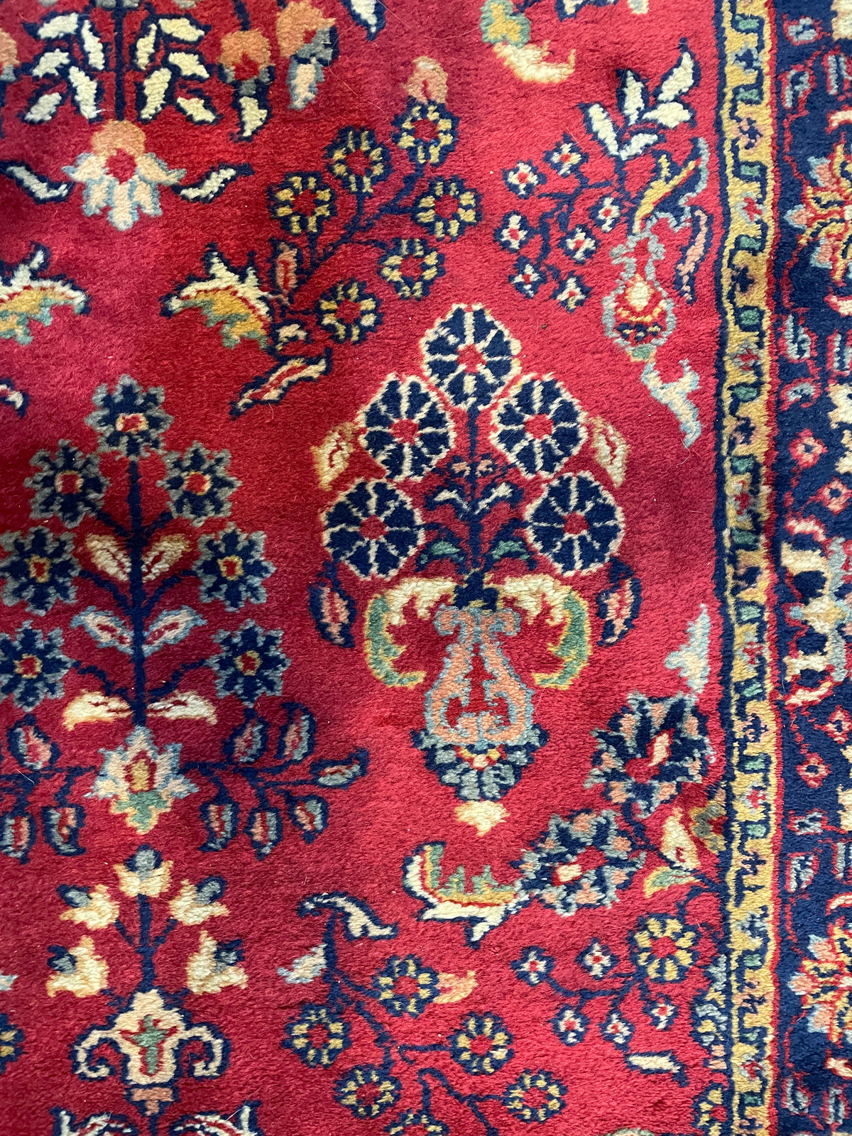 Hand Knotted Sarouk Runner (Approx. 12x2'7) (0PO003)