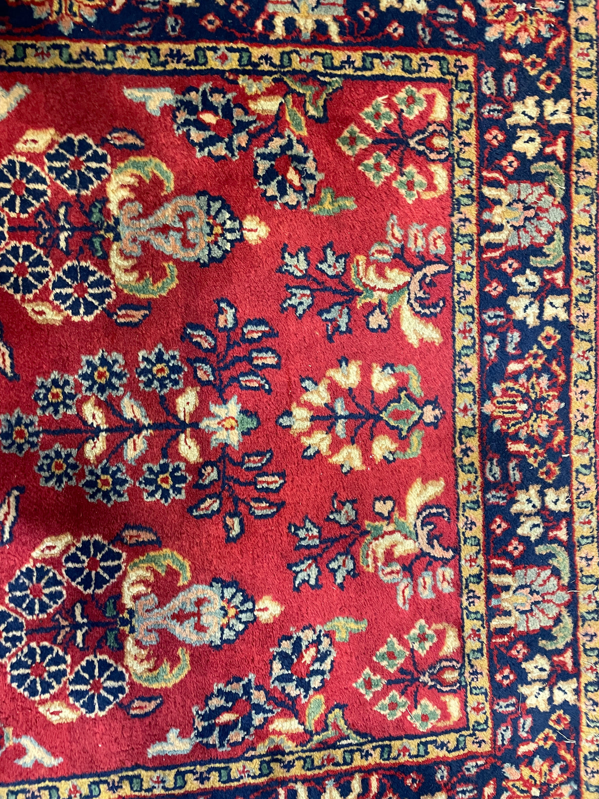 Hand Knotted Sarouk Runner (Approx. 12x2'7) (0PO003)