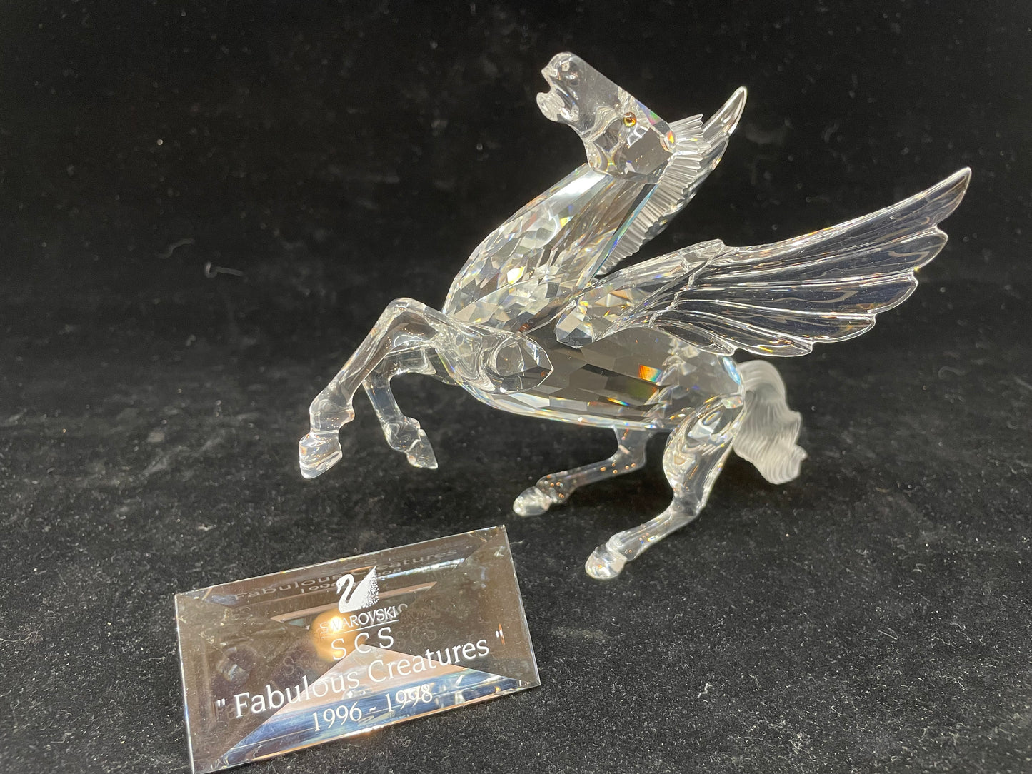 Swarovski "Fabulous Creatures" Pegasus SCS 1996-1998 Crystal Figurine