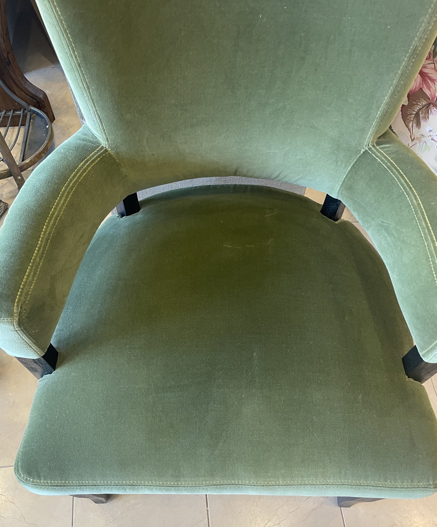 Arhaus Green "Fallyn" Chair (Two available 0LT001 and 0LT002)