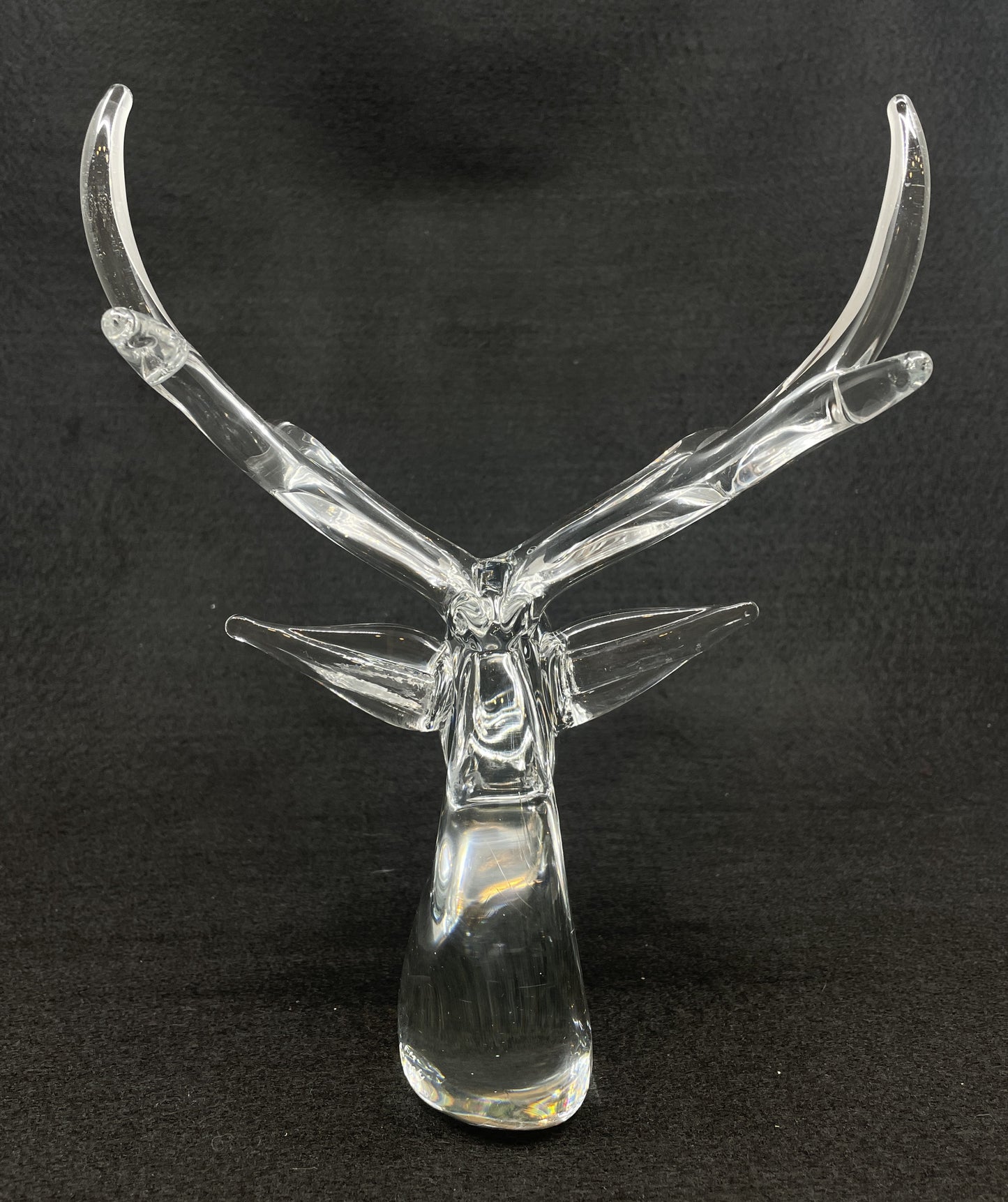 Vintage Ronneby FM Konstglas Deer Head with Antlers (0LN00C)
