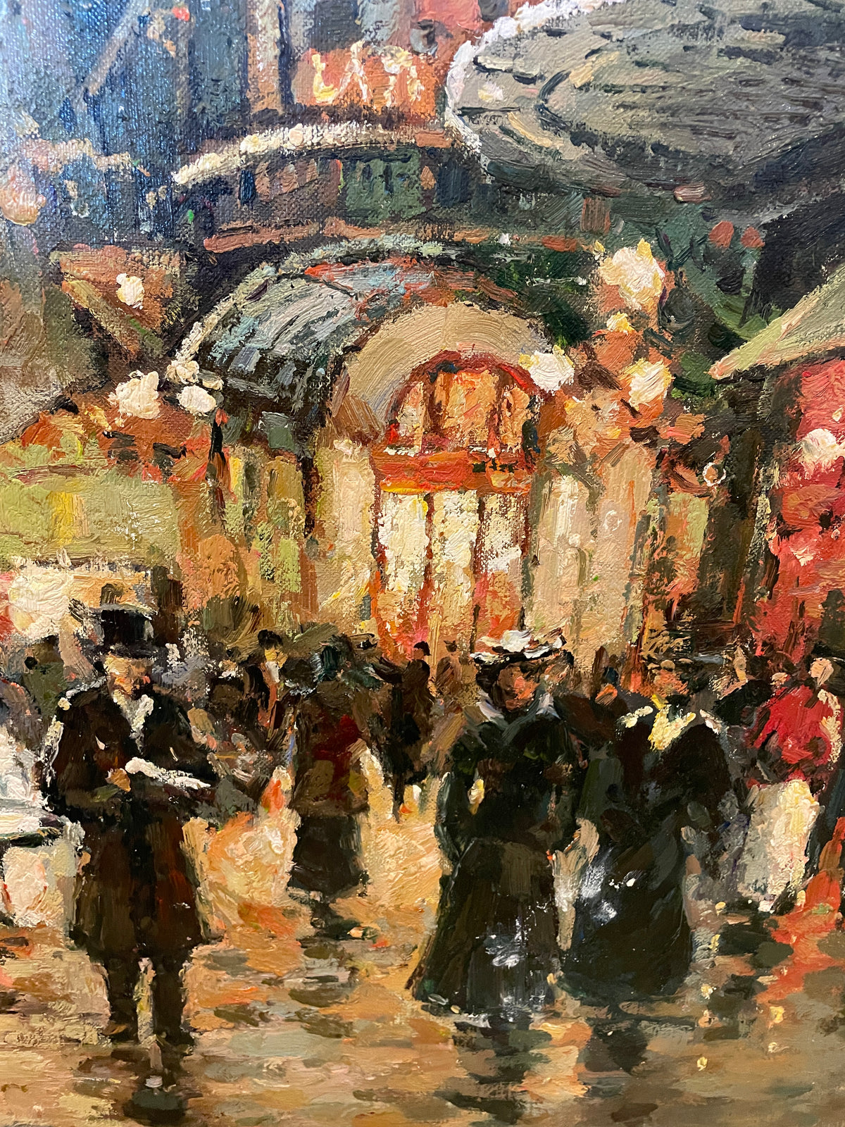 Cortes "Theatre du Vaudeville" Reproduction on Canvas, signed "Douglas" (0PQ00G)
