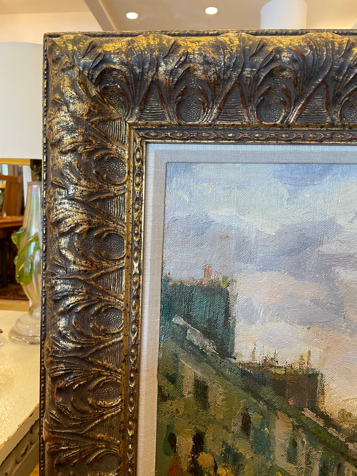 Cortes "Theatre du Vaudeville" Reproduction on Canvas, signed "Douglas" (0PQ00G)