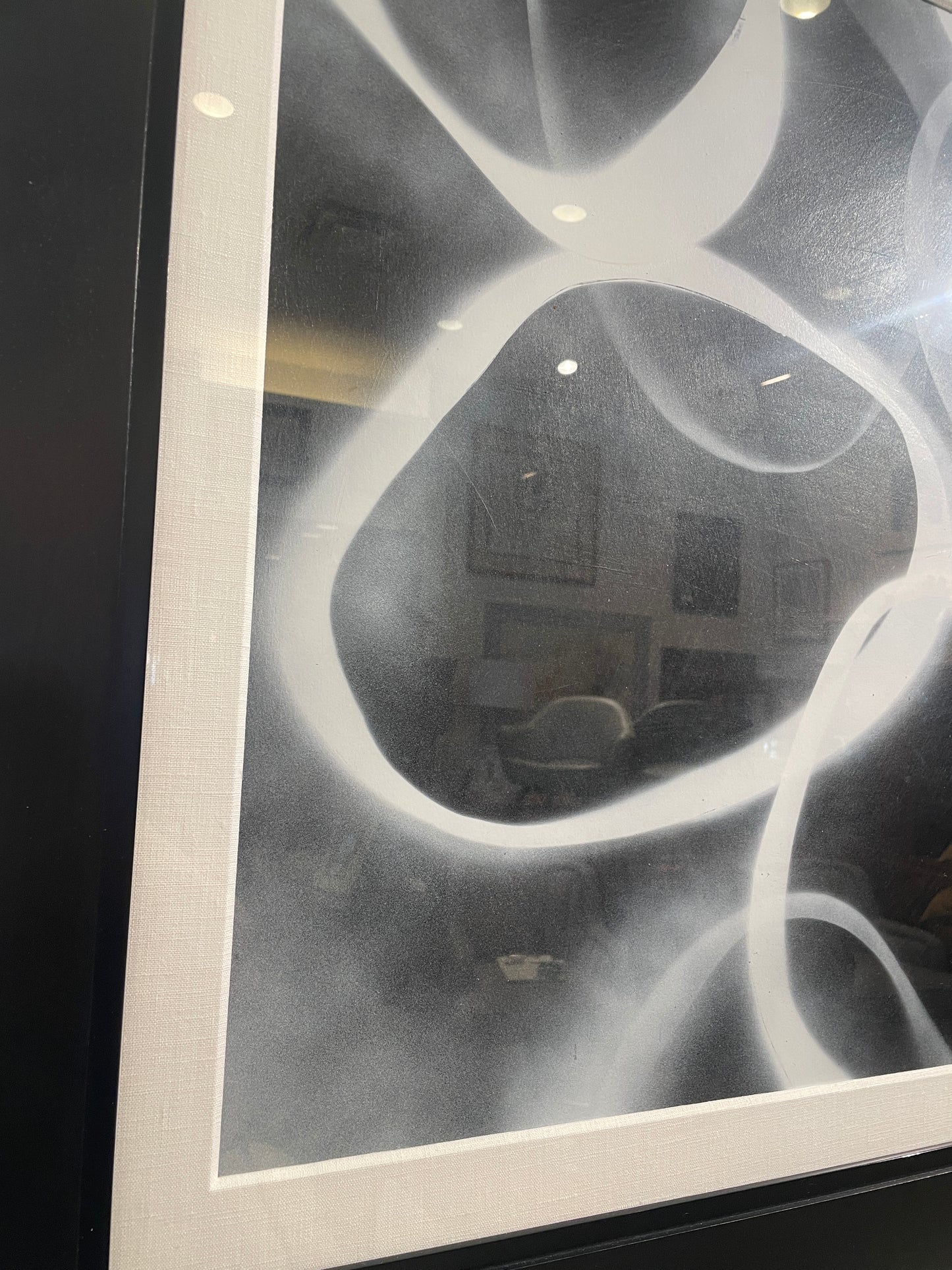 David Dauncey Black and White Abstract on paper, multi media (0I600R)