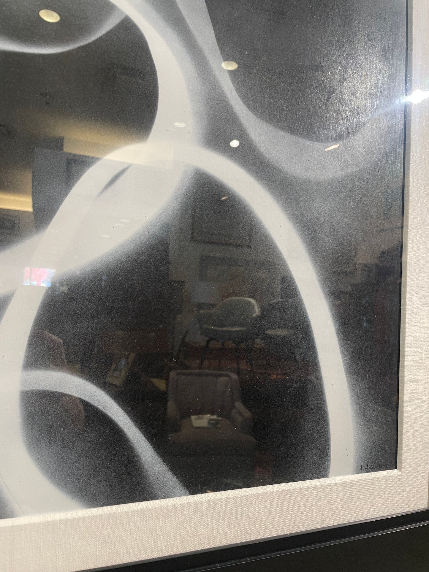 David Dauncey Black and White Abstract on paper, multi media (0I600R)