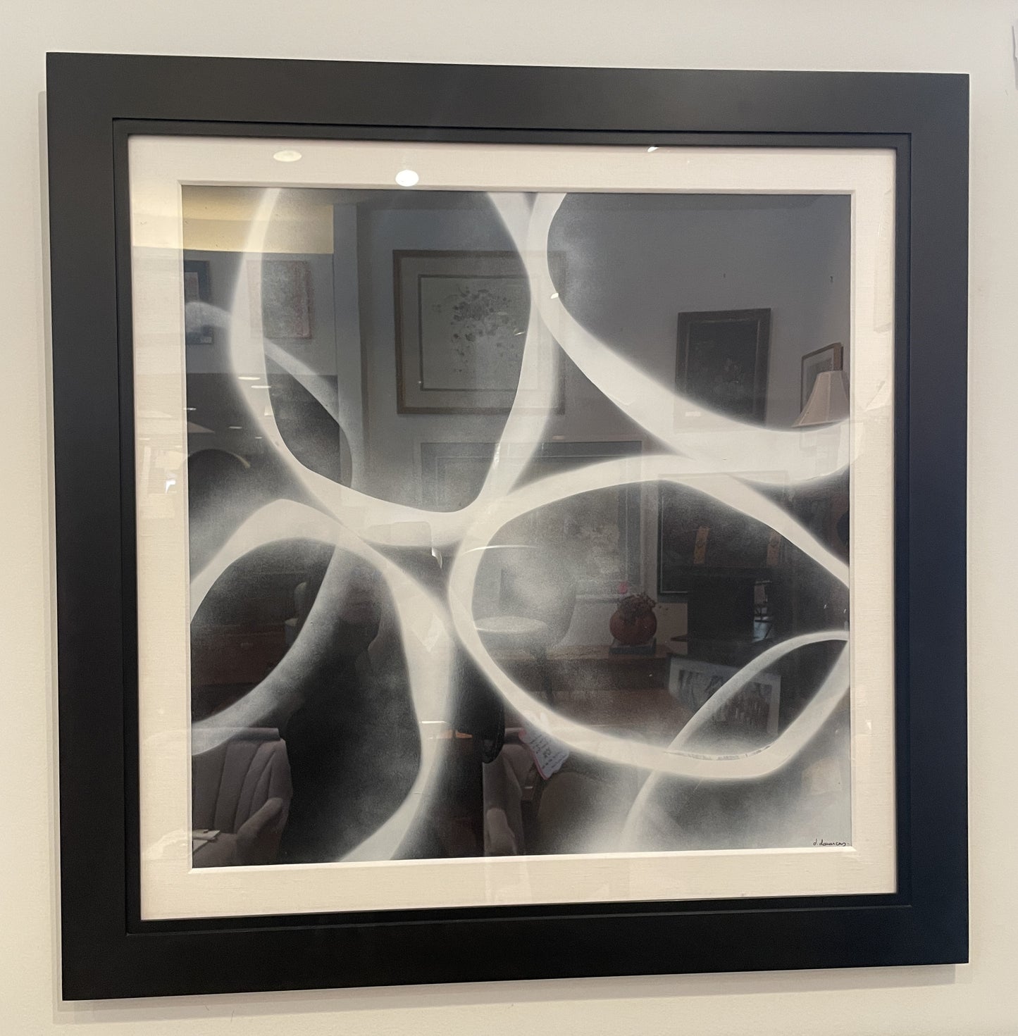 David Dauncey Black and White Abstract on paper, multi media (0I600R)