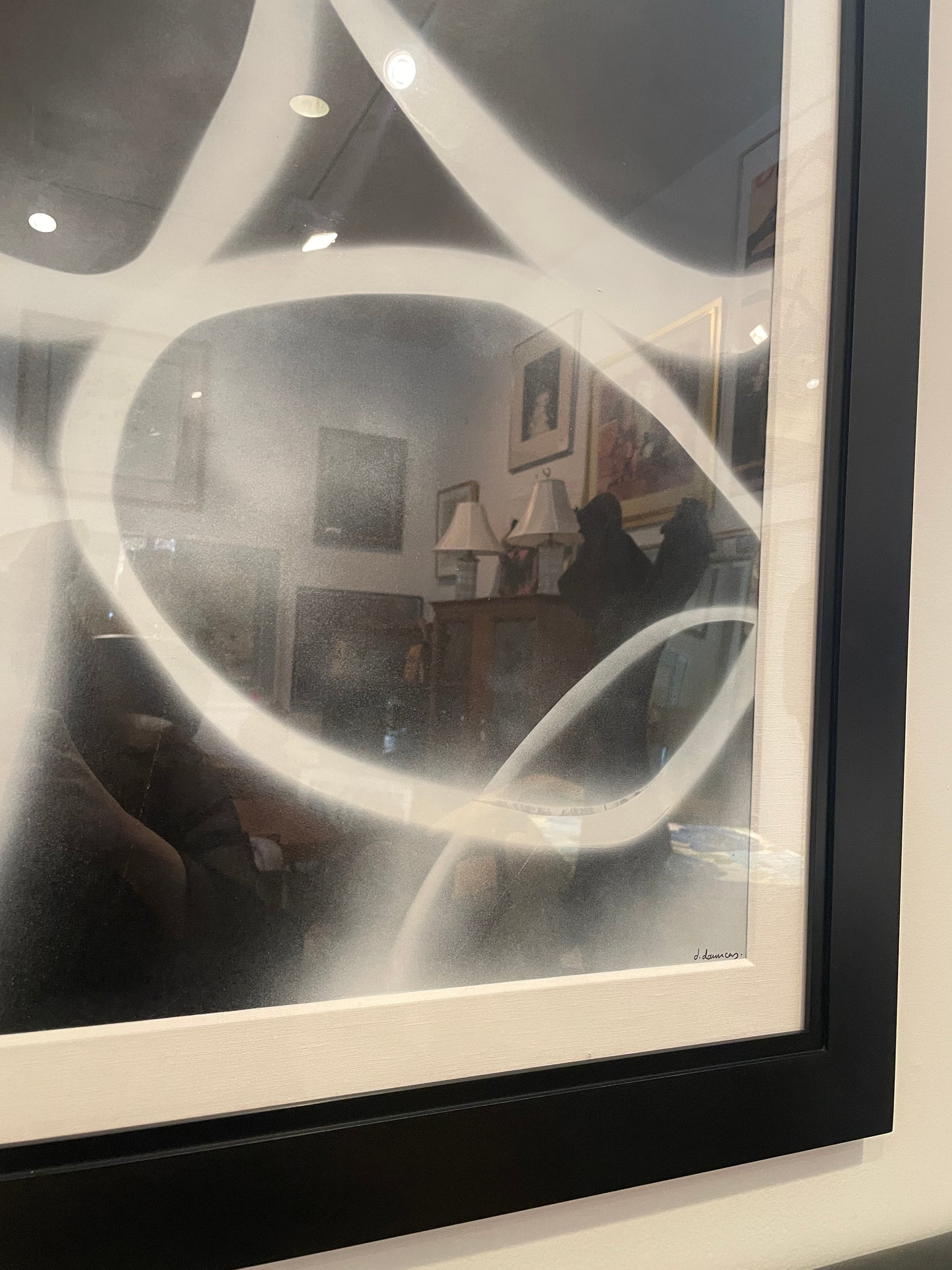 David Dauncey Black and White Abstract on paper, multi media (0I600R)