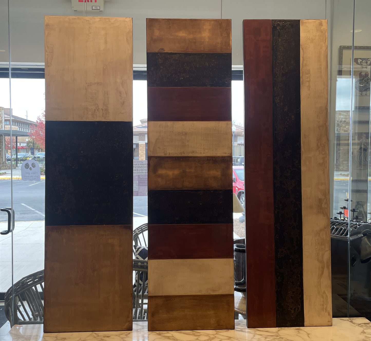 Kris Cox Triptych Panels, Mixed Media Art (0HP00Z)