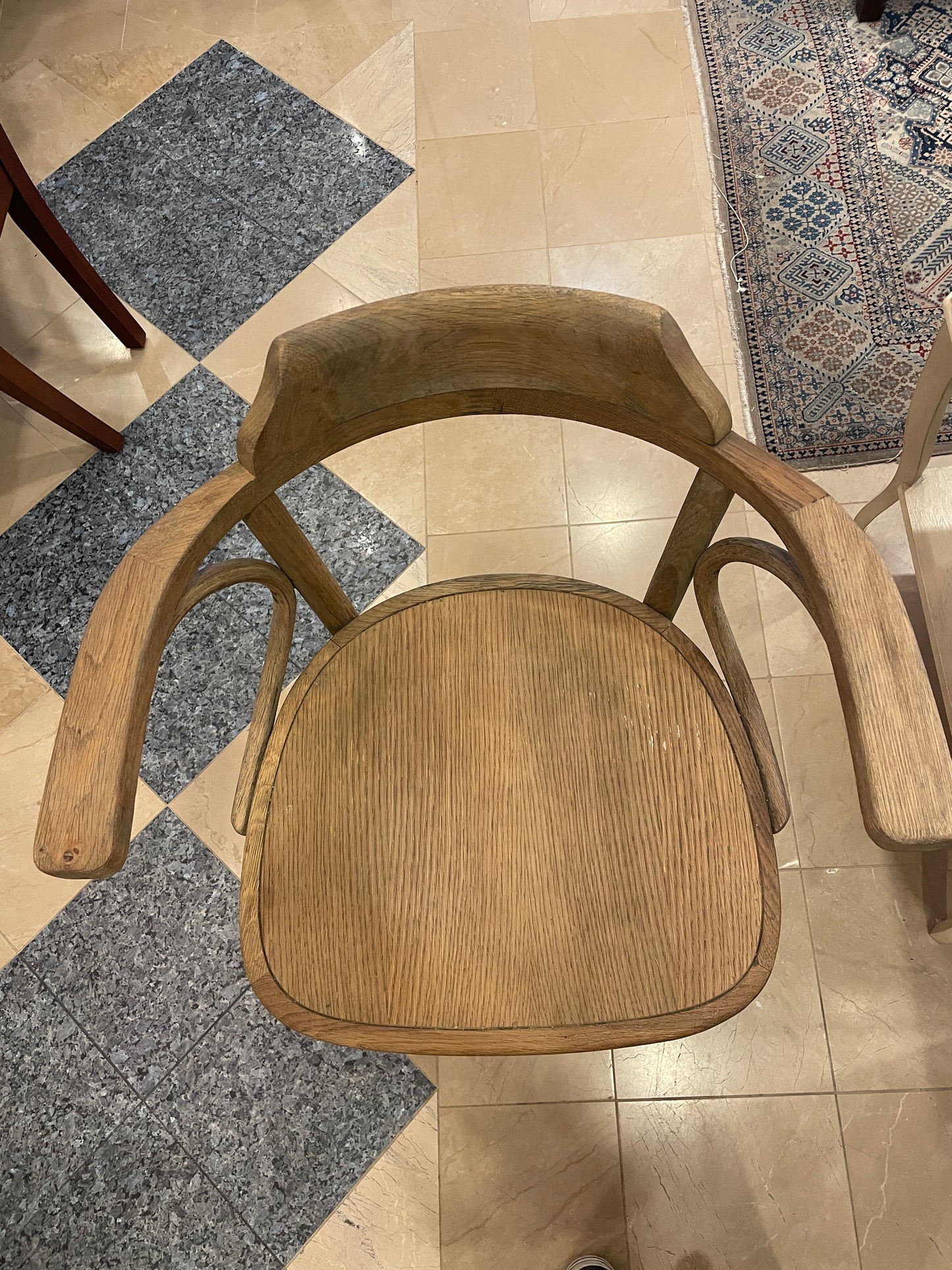 Bentwood Oak Barstool (4 available)  as is (0DZ004)