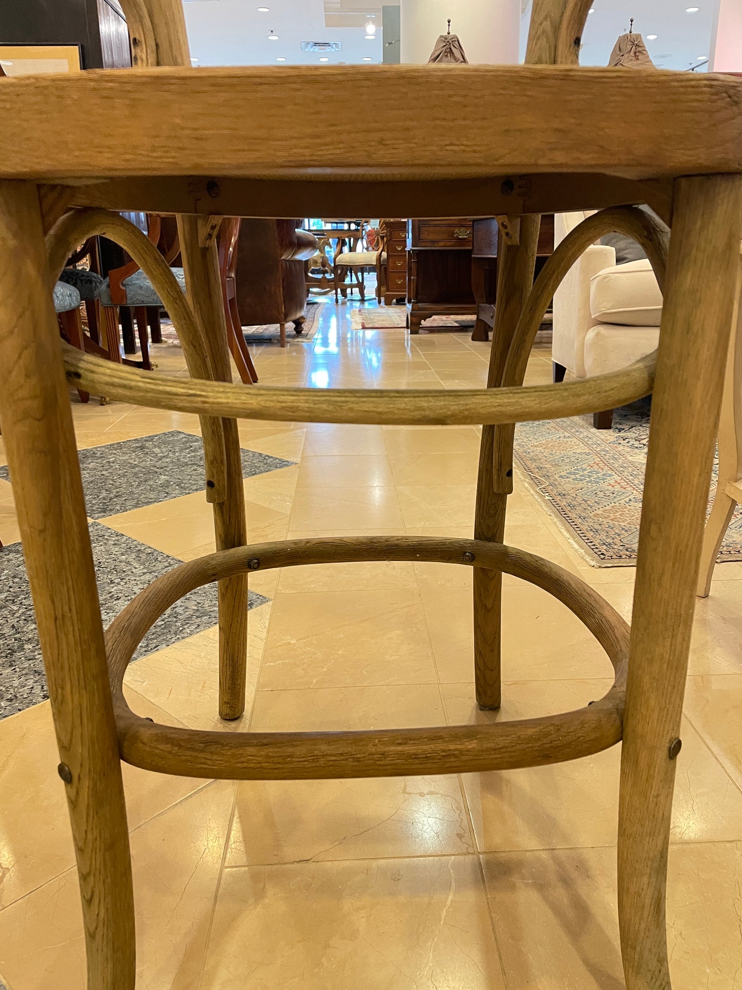 Bentwood Oak Barstool (4 available)  as is (0DZ004)