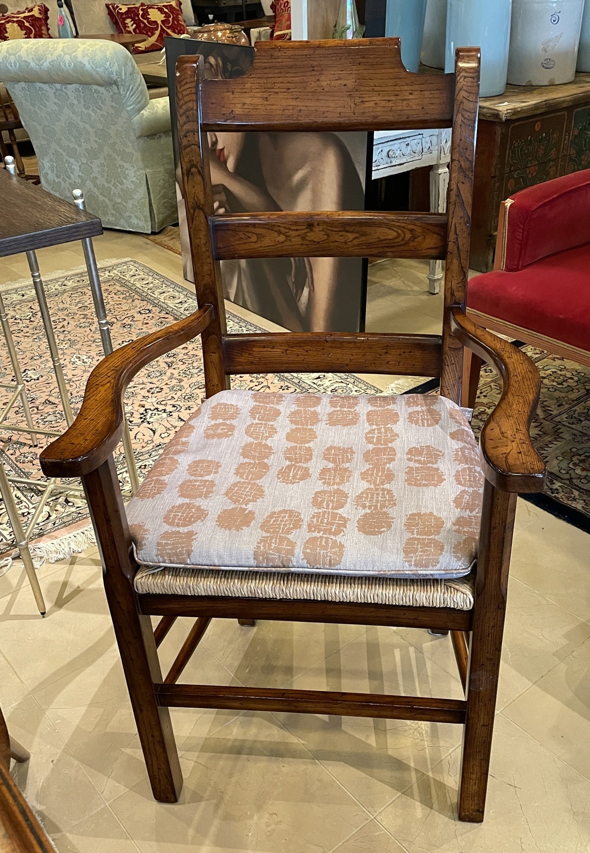 Set of 8 Ormskirk Ladderback Dining Chairs with Rush Seats (0PQ00E)