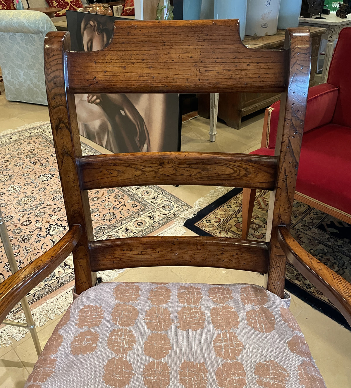 Set of 8 Ormskirk Ladderback Dining Chairs with Rush Seats (0PQ00E)