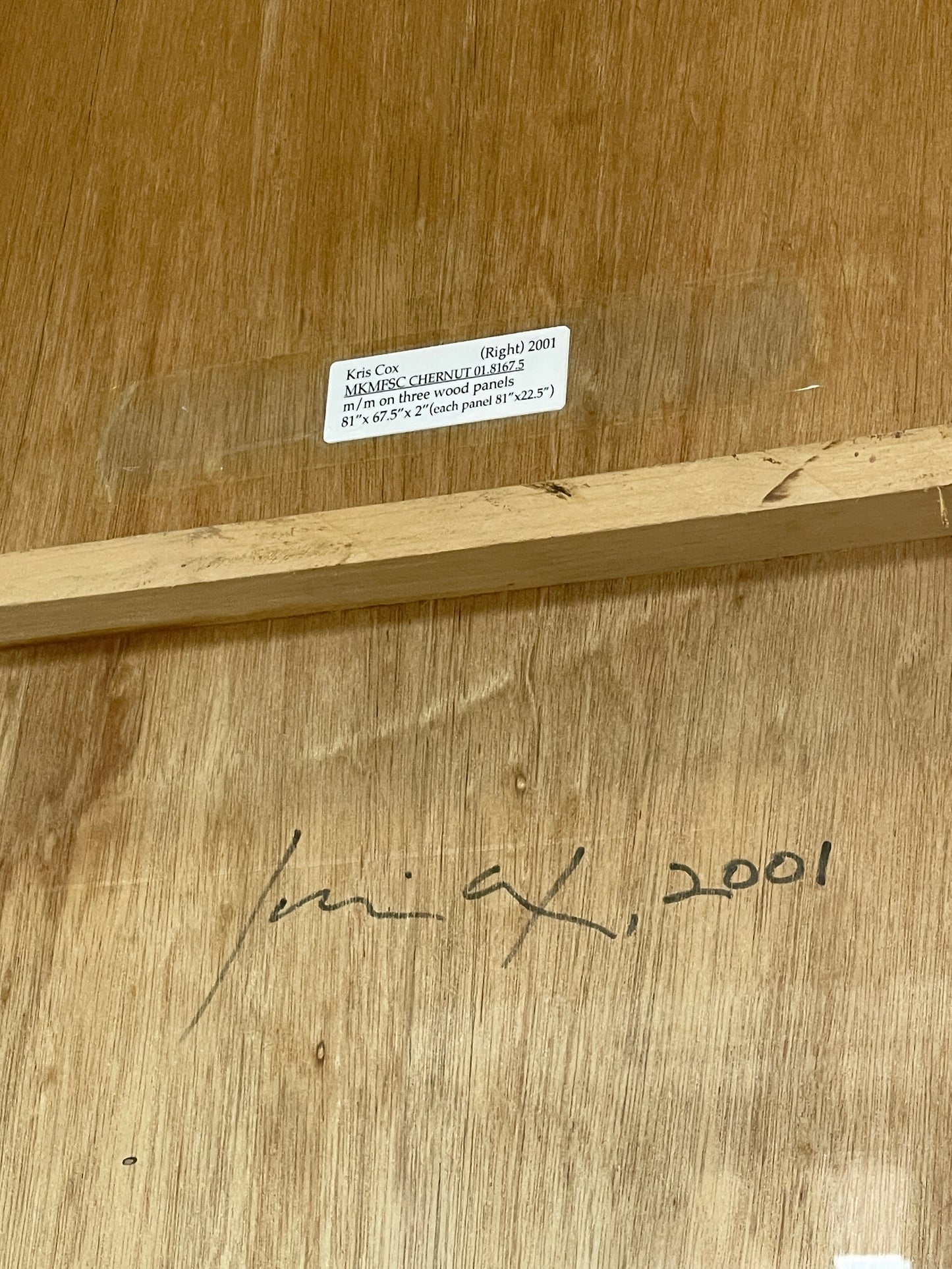 Kris Cox Triptych Panels, Mixed Media Art (0HP00Z)