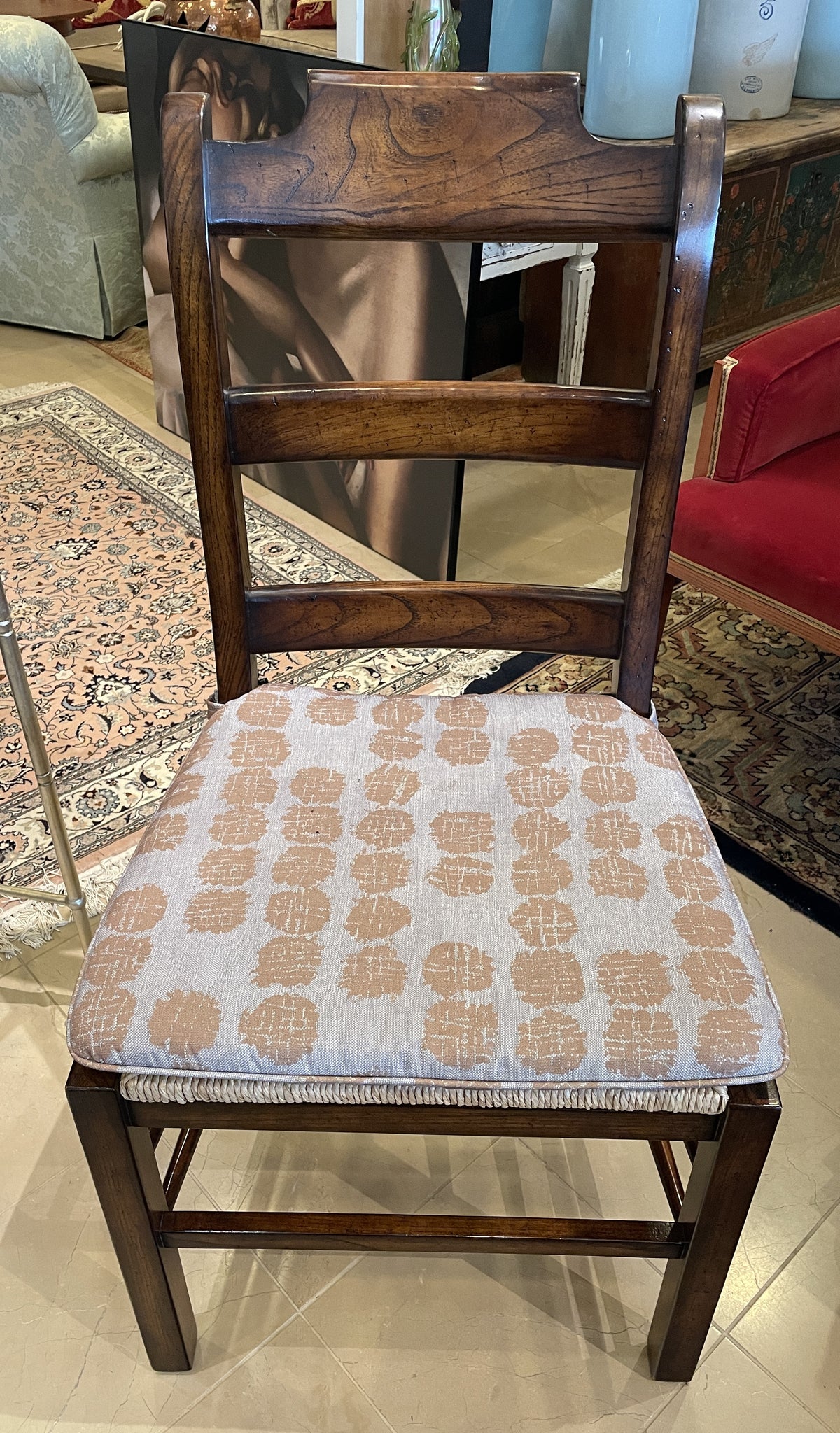 Set of 8 Ormskirk Ladderback Dining Chairs with Rush Seats (0PQ00E)