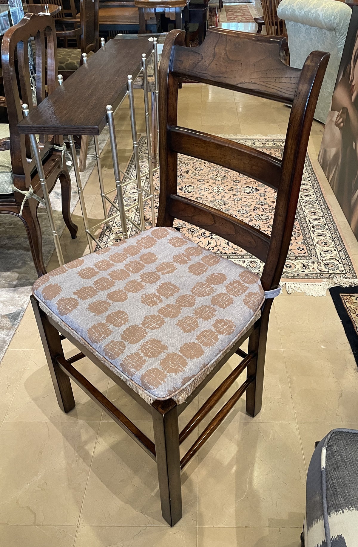 Set of 8 Ormskirk Ladderback Dining Chairs with Rush Seats (0PQ00E)