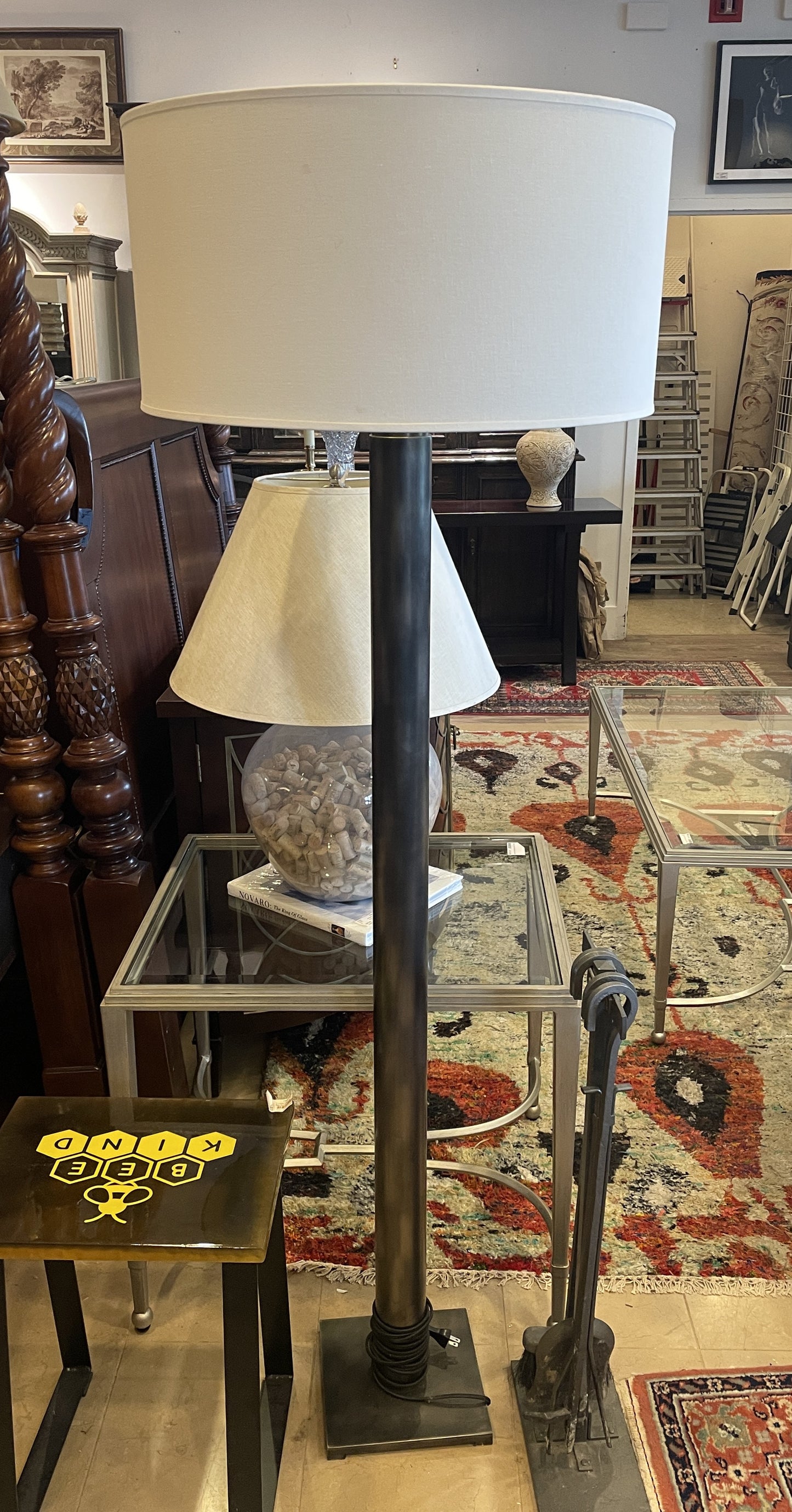 Restoration Hardware Column Floor Lamp in Bronze