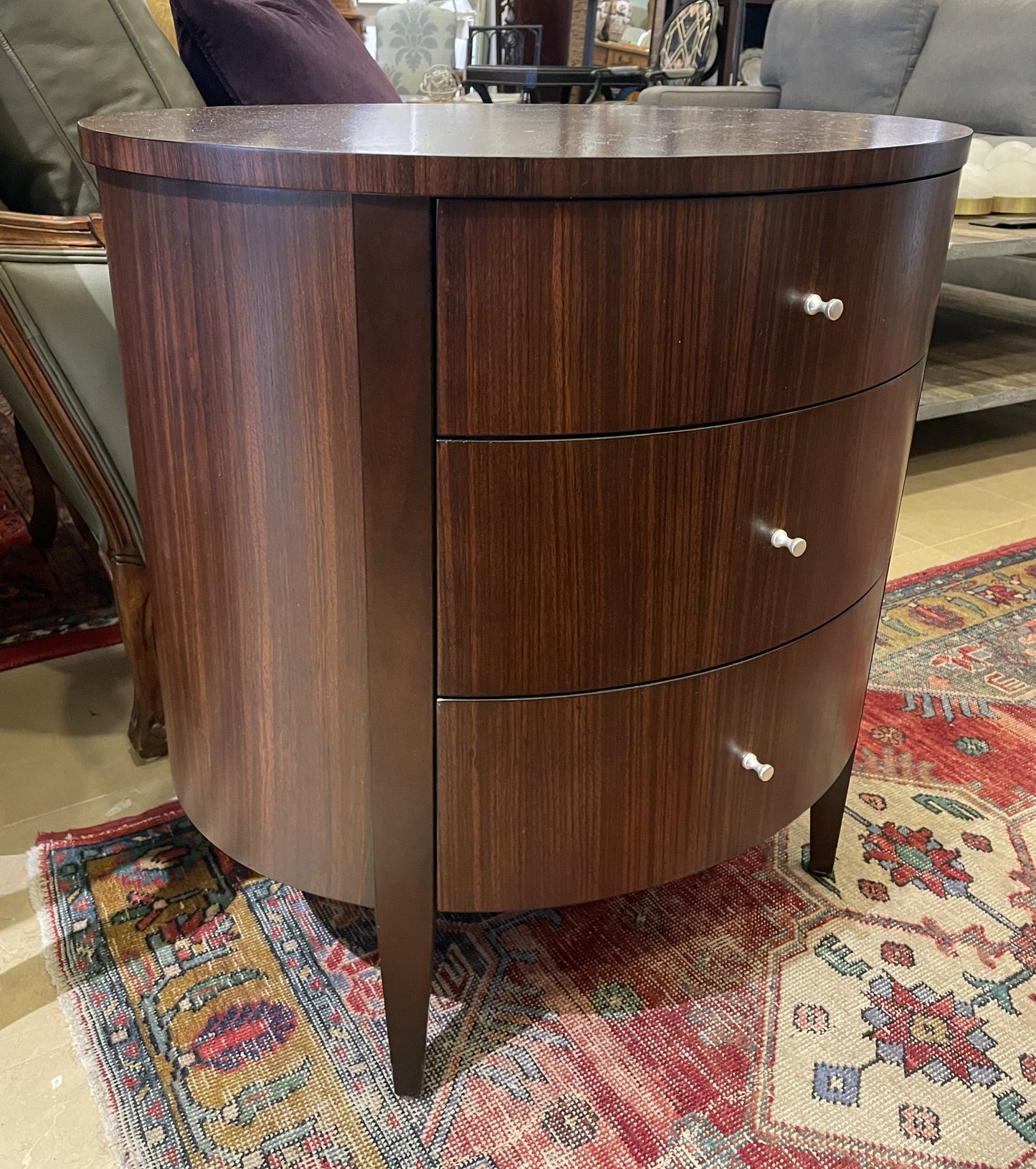 Ethan Allen Modern Walnut Nightstand (Two available) (0I6004)