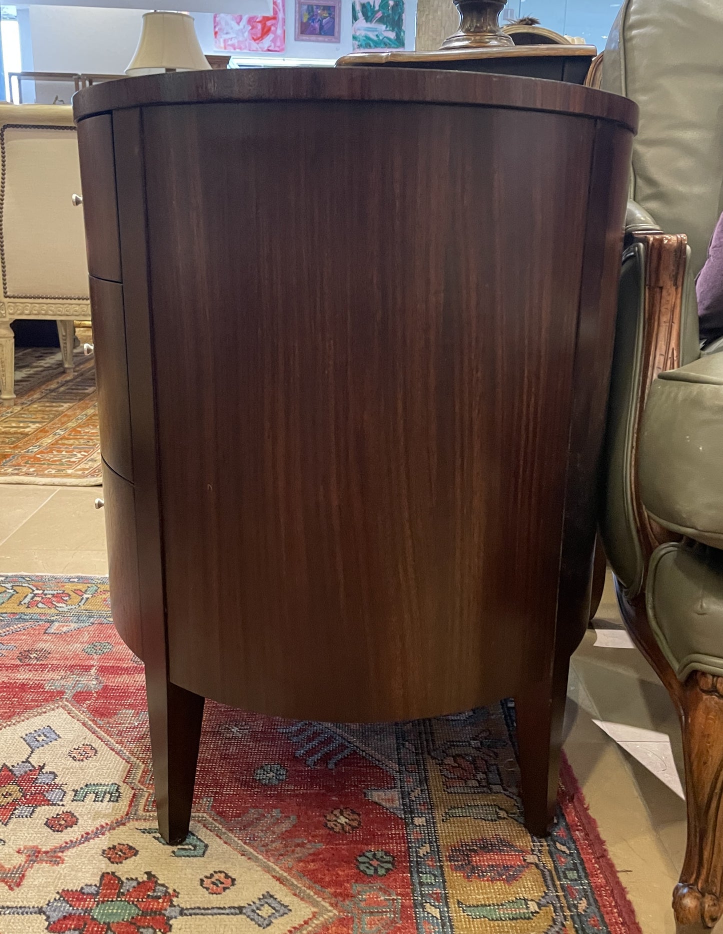 Ethan Allen Modern Walnut Nightstand (Two available) (0I6004)