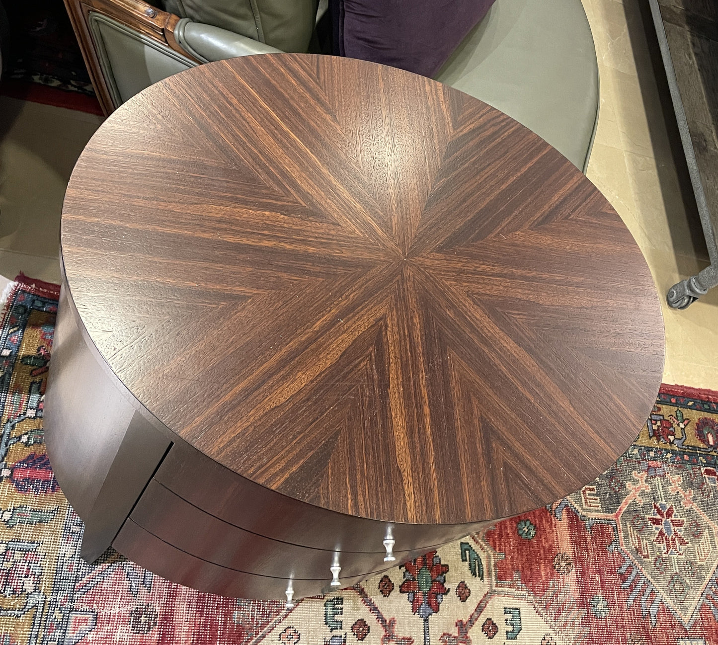 Ethan Allen Modern Walnut Nightstand (Two available) (0I6004)