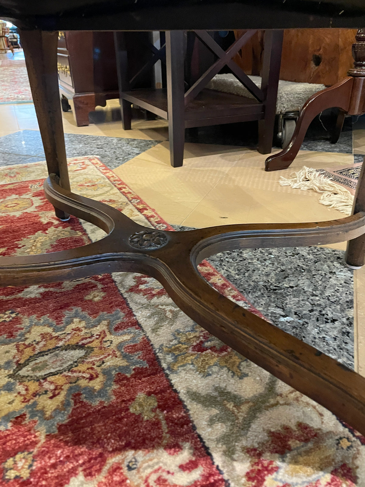 French Bergère Chairs with Crimson Cushions, a pair (0MJ00I)