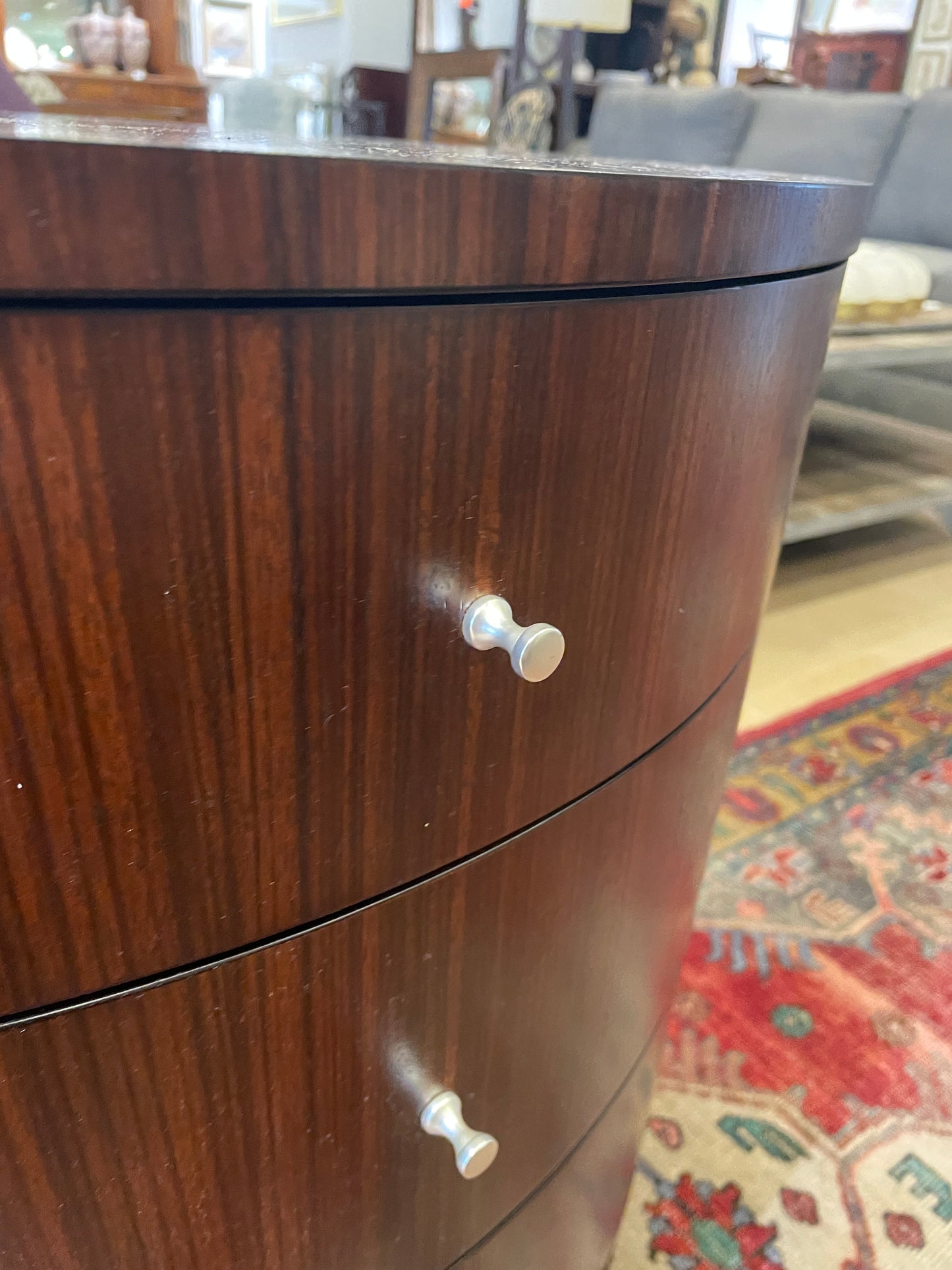 Ethan Allen Modern Walnut Nightstand (Two available) (0I6004)