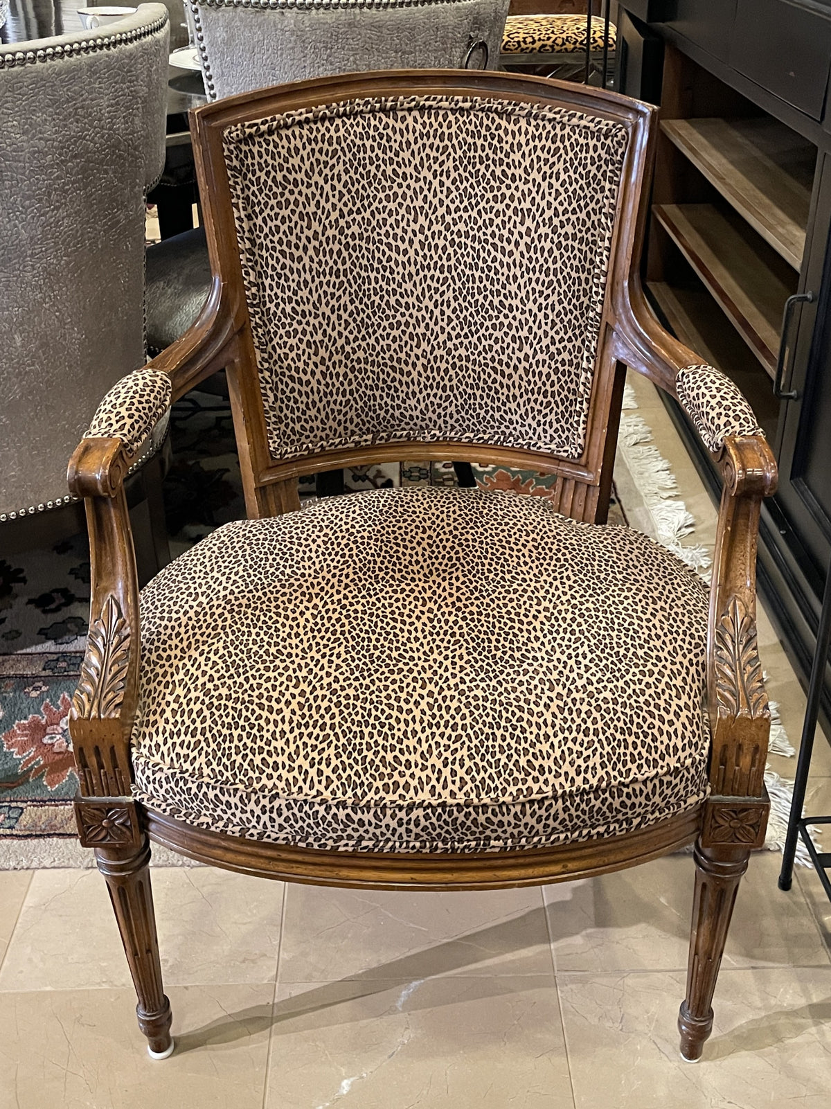 Vintage Leopard Occassional Chair (0MJ00J)