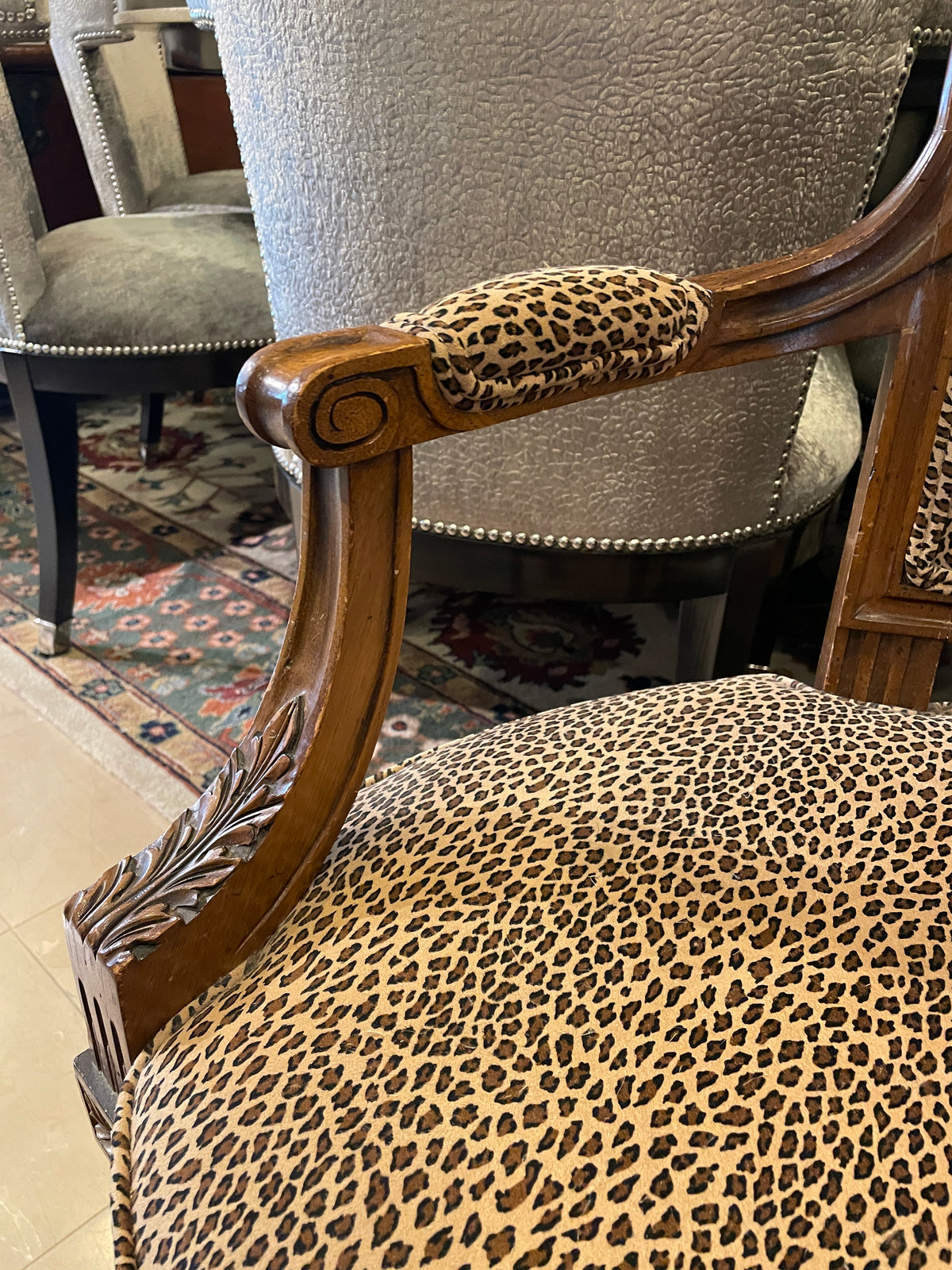 Vintage Leopard Occassional Chair (0MJ00J)