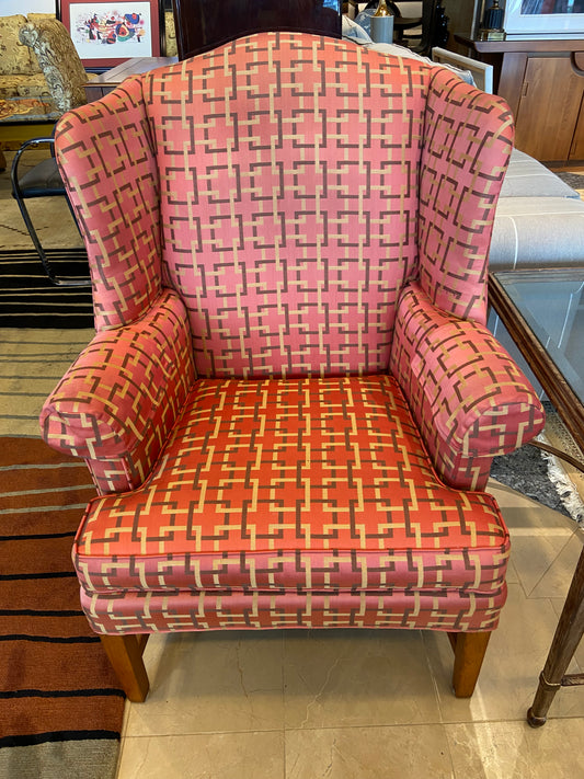Patterned Wingback Chair (25487, 25488)