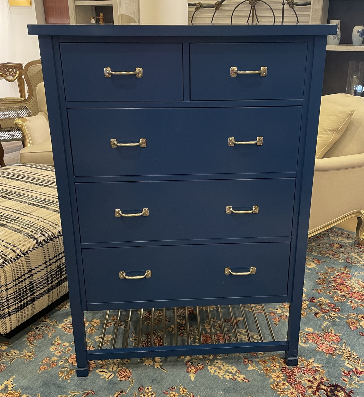 Bombay Blue Dresser with Chrome Pulls (0PQ009)