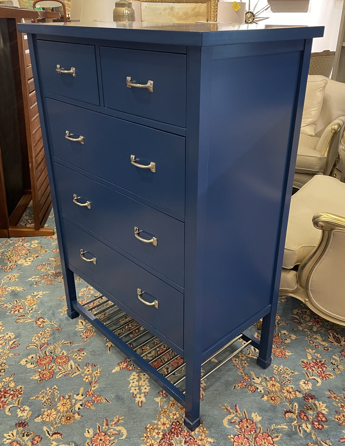 Bombay Blue Dresser with Chrome Pulls (0PQ009)