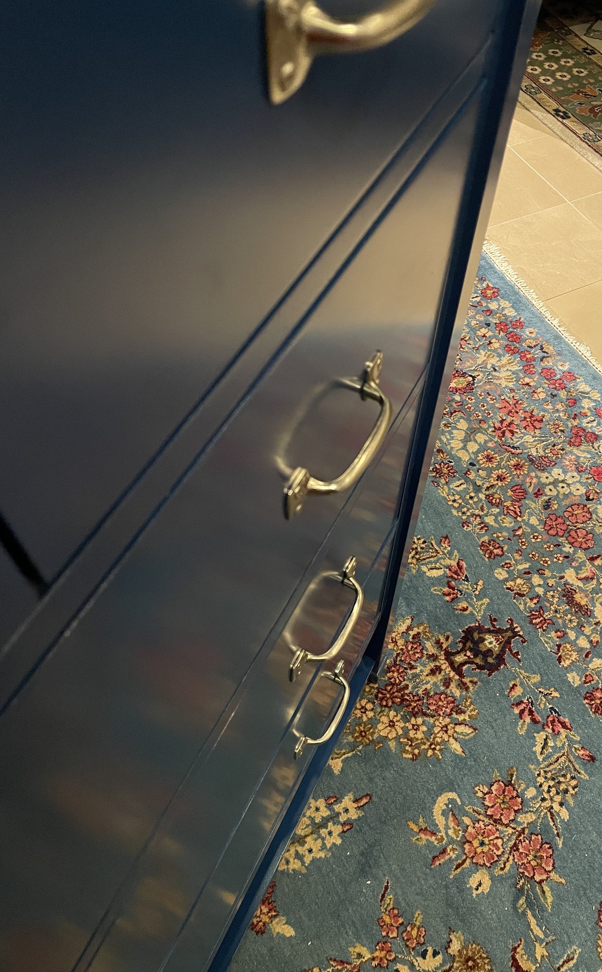 Bombay Blue Dresser with Chrome Pulls (0PQ009)