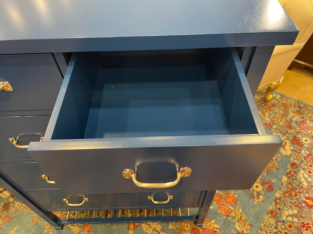 Bombay Blue Dresser with Chrome Pulls (0PQ009)