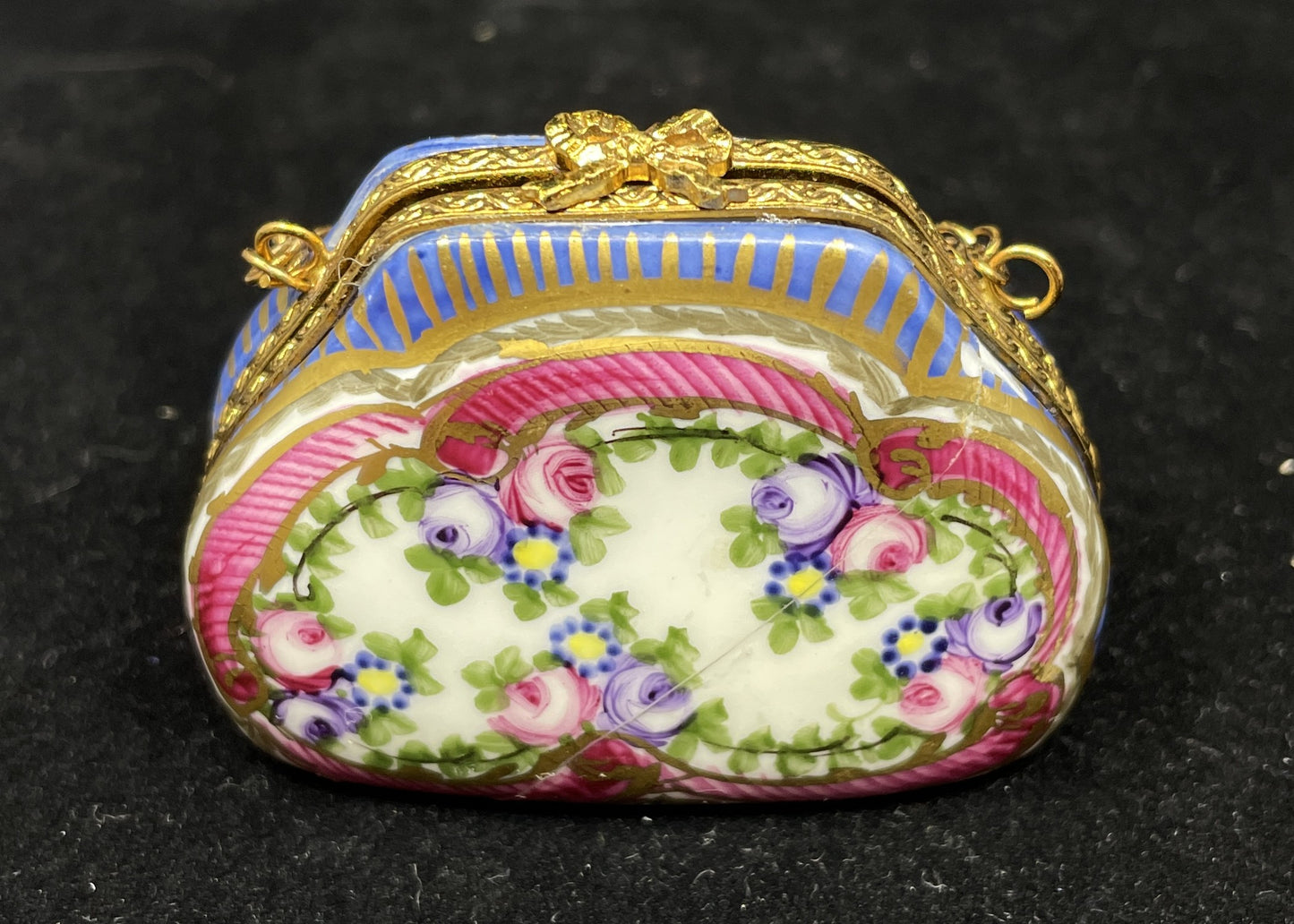 Limoges Trinket Box Purse, AS IS (0IB009)