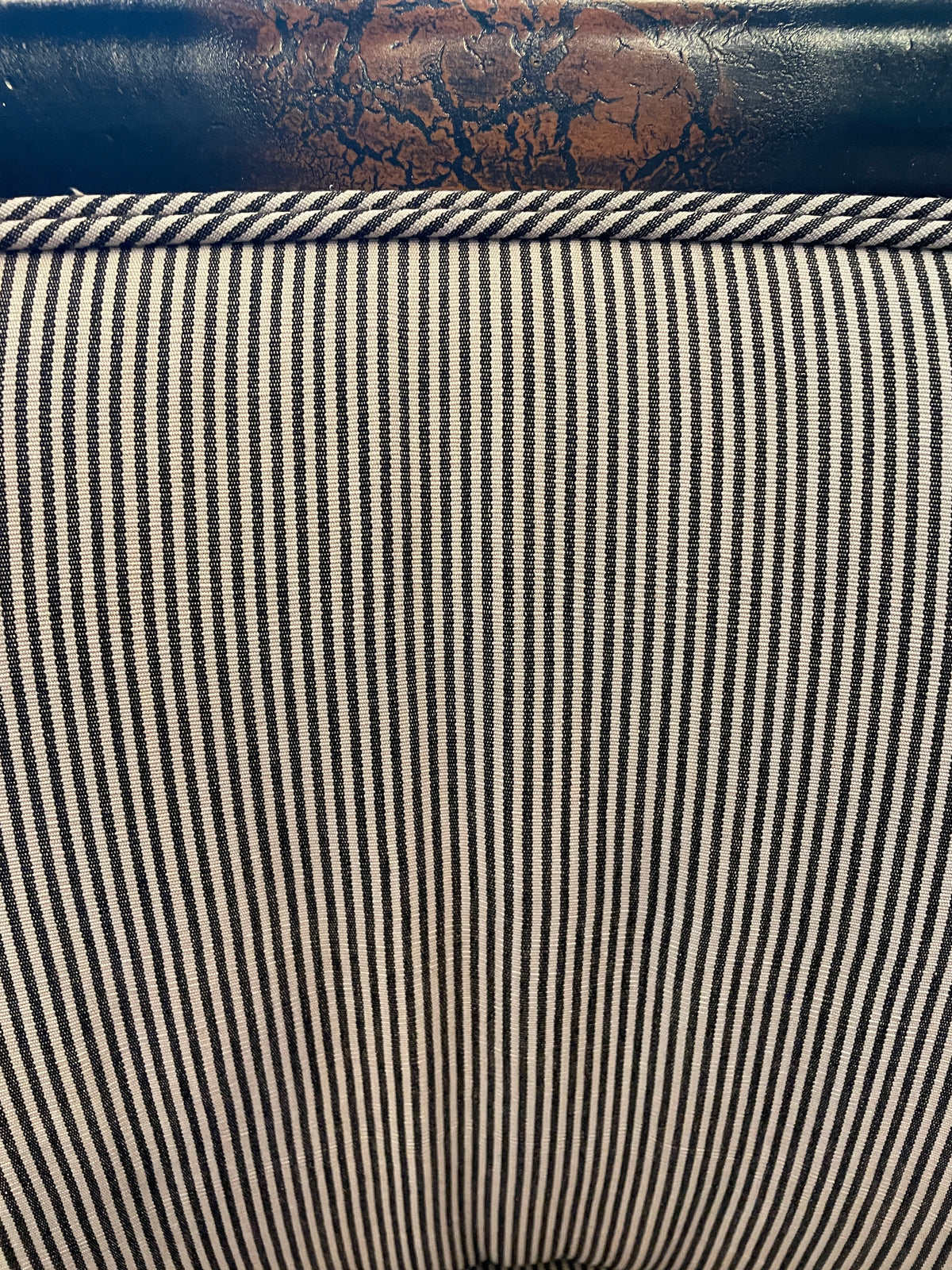 Neoclassical Armchair in Striped Fabric (Two available 0PQ00A 0PQ00B)