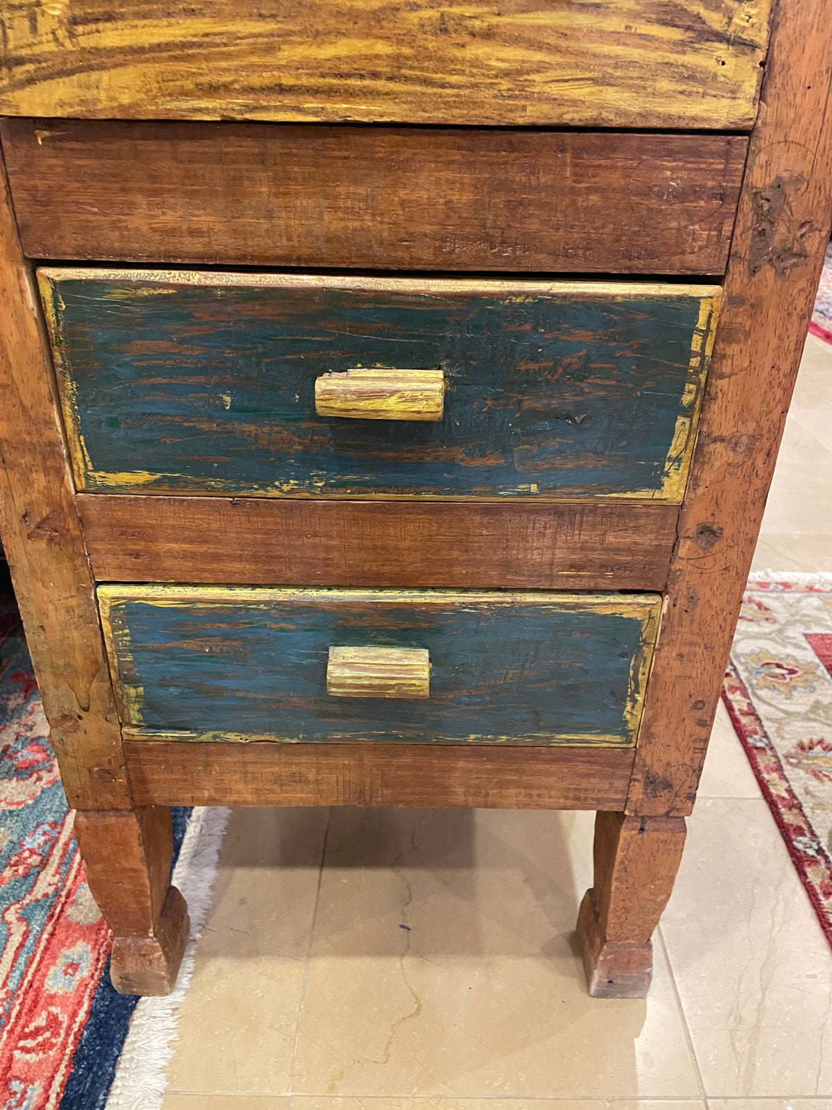 Reclaimed Wood Painted What Not Cabinet (0PQ00C)