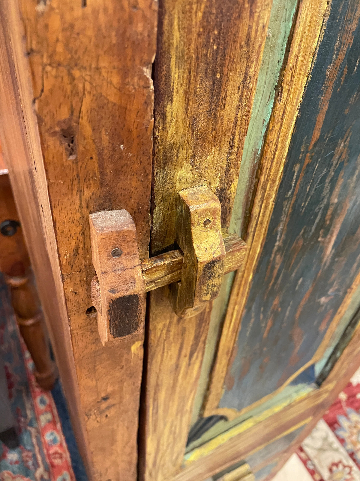 Reclaimed Wood Painted What Not Cabinet (0PQ00C)