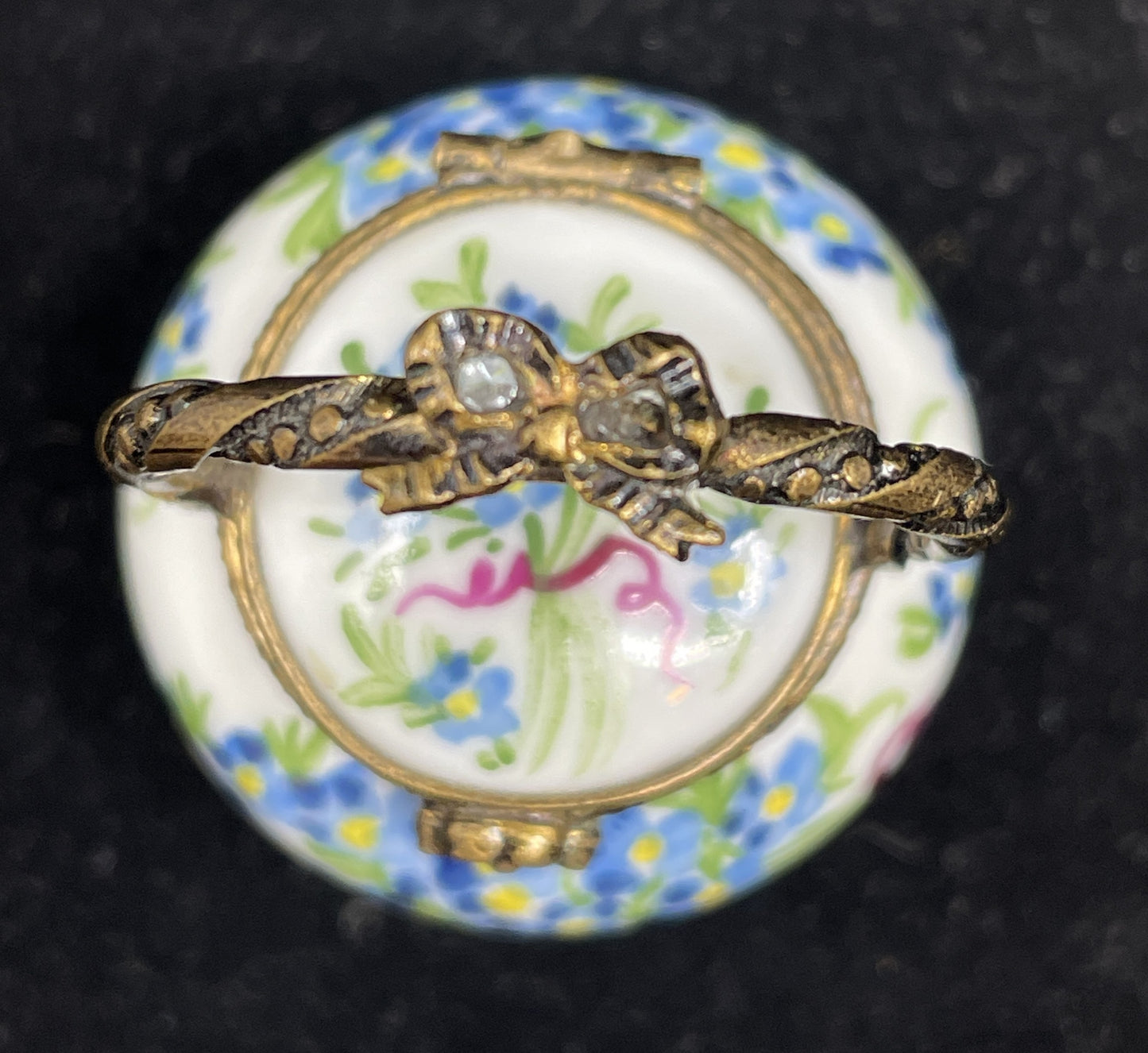 Limoges Trinket Box Floral Basket (0IB00C)