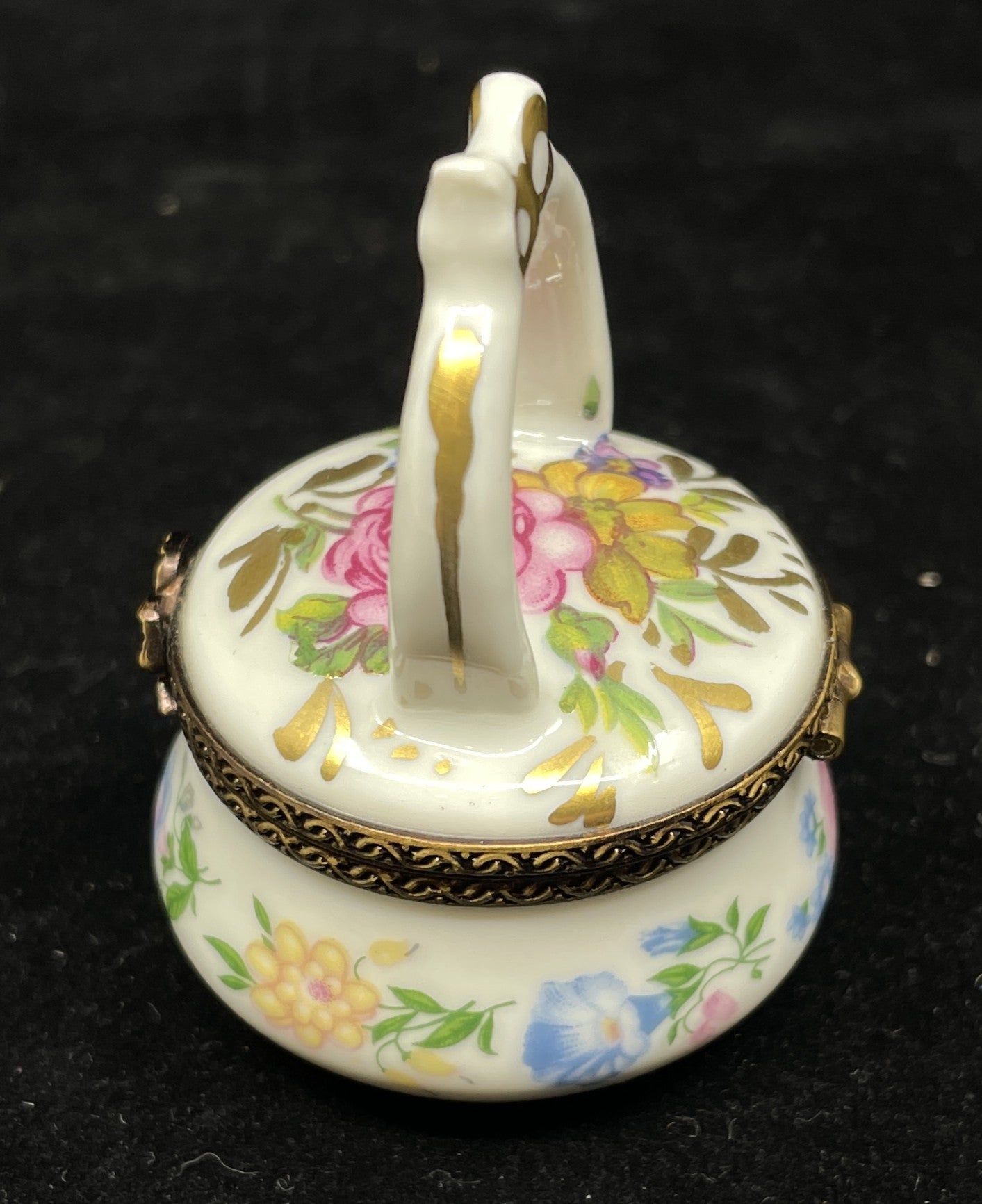 Limoges Trinket Box Floral Basket (0IB00C)