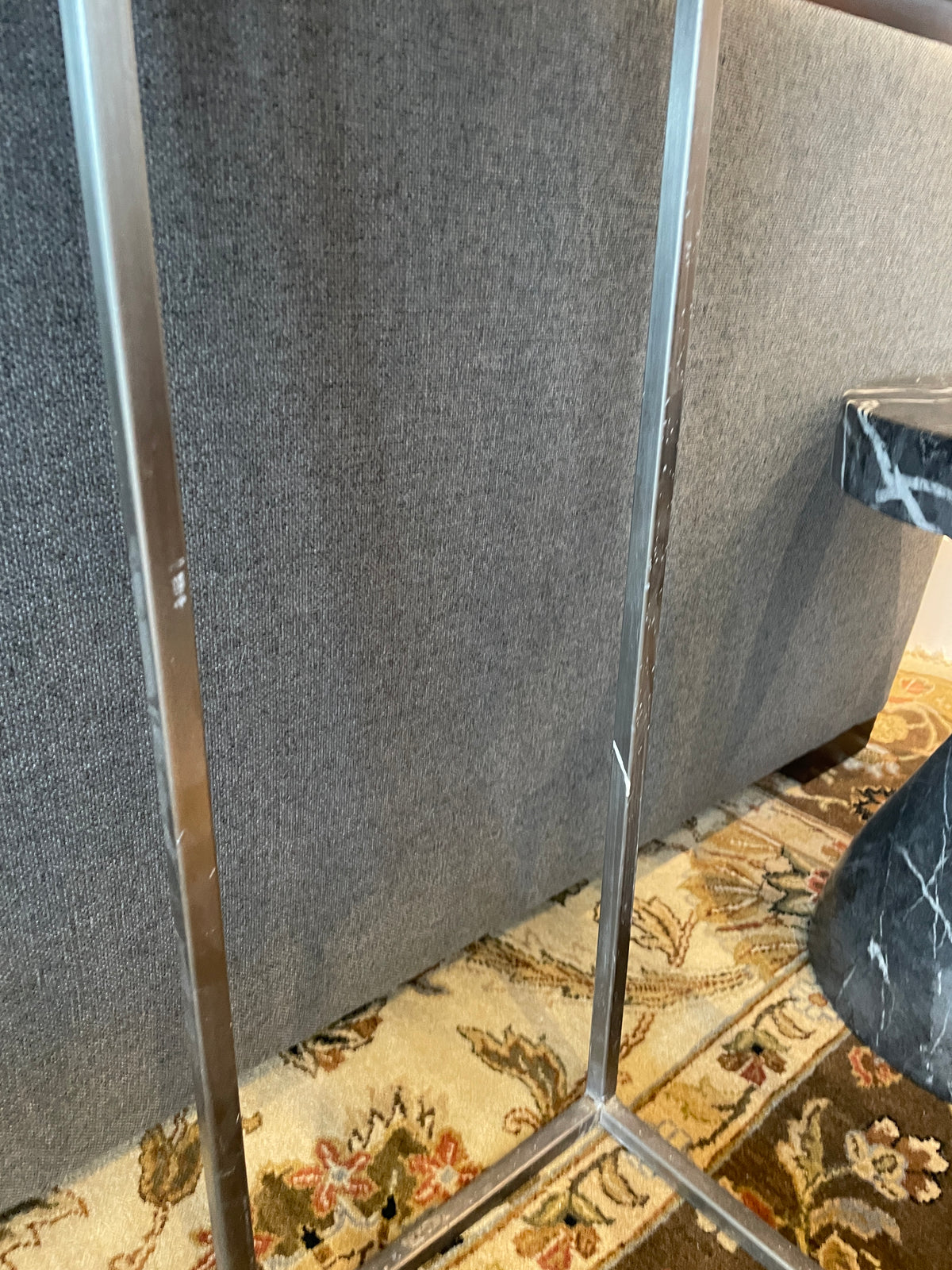 Quartz and Metal Sofa Table Console (0LG01W)