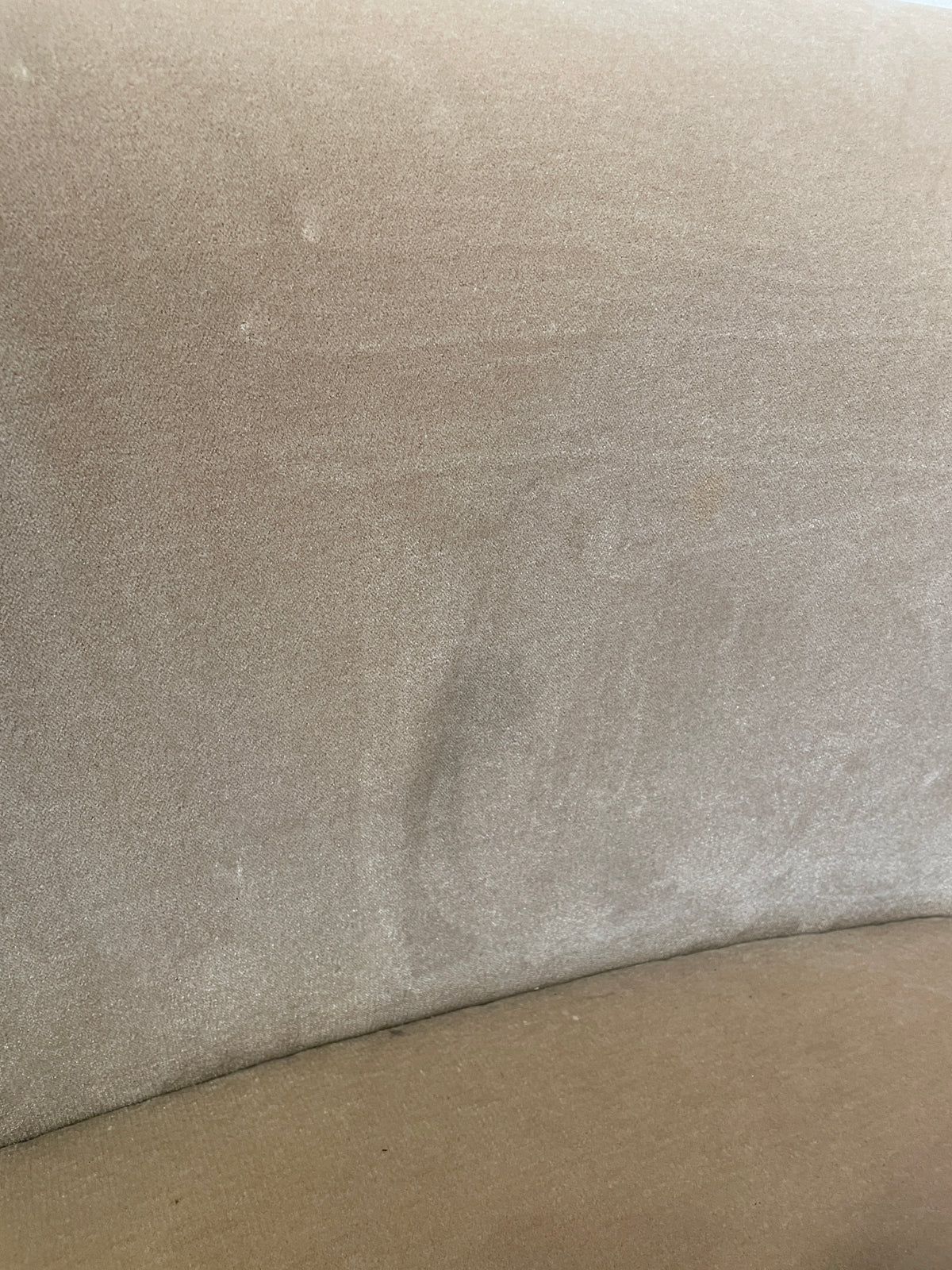 CB2 Roma Curved Sofa, Faux Mohair (0LG020)