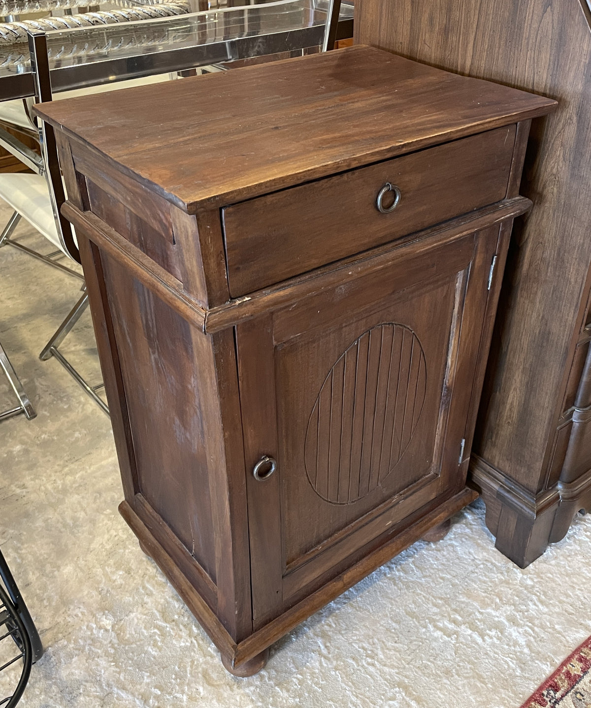 Small Reclaimed Wood Cabinet with Door and Drawer (0PQ004)