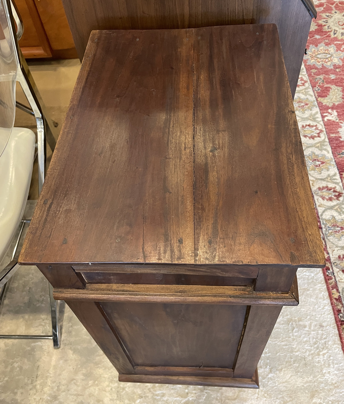 Small Reclaimed Wood Cabinet with Door and Drawer (0PQ004)