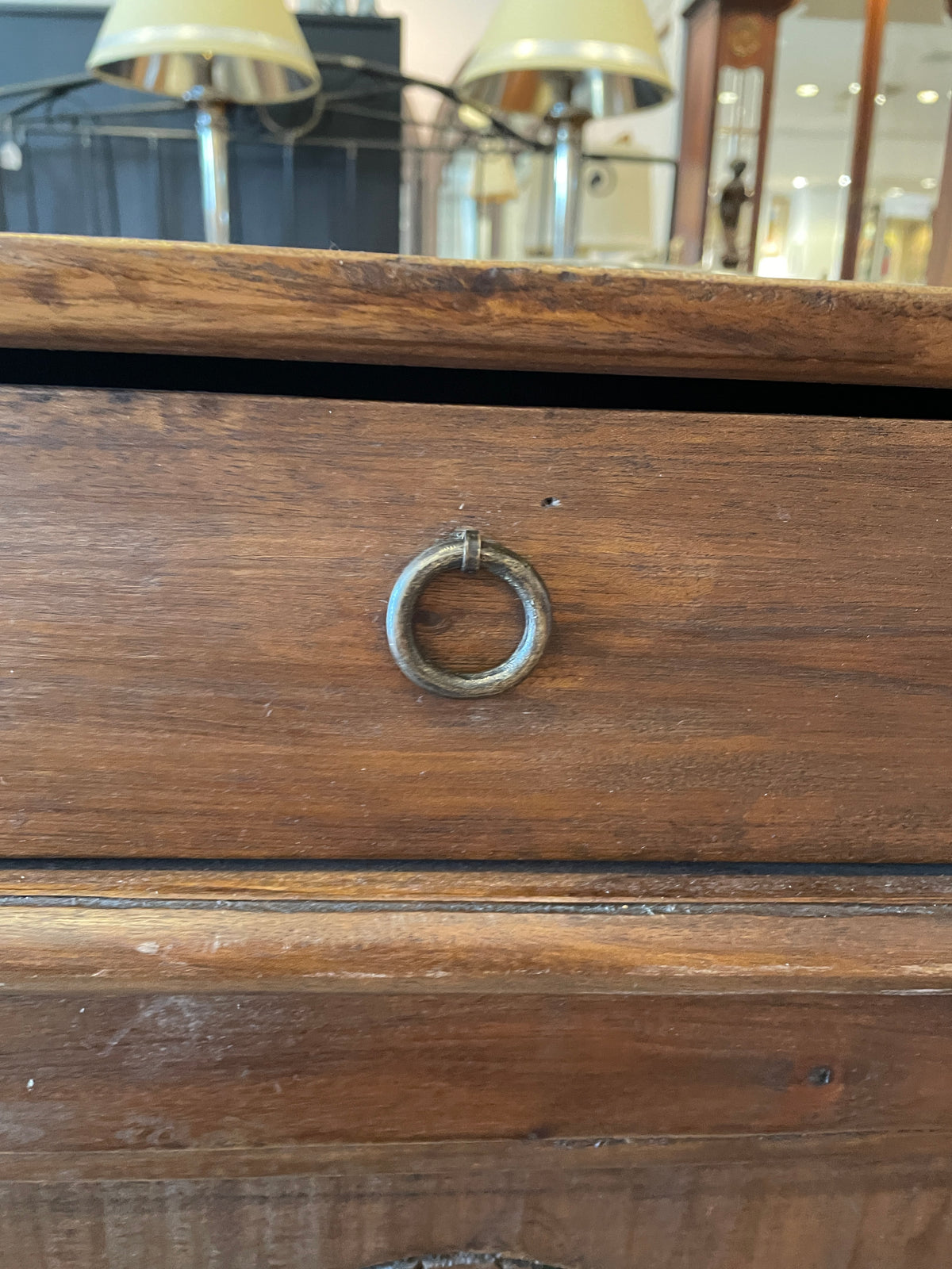 Small Reclaimed Wood Cabinet with Door and Drawer (0PQ004)