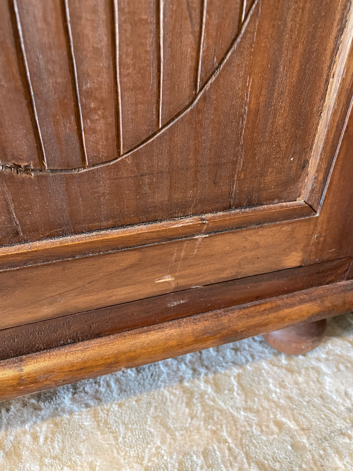 Small Reclaimed Wood Cabinet with Door and Drawer (0PQ004)