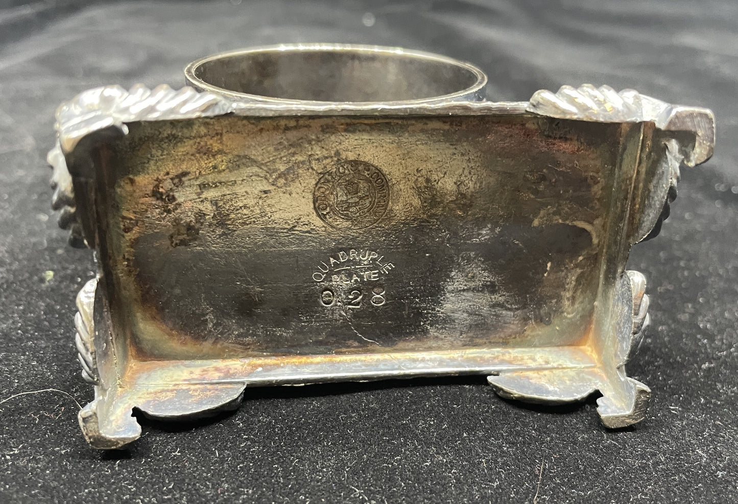 Antique Silver Plate Bird Napkin Ring (0IB003)