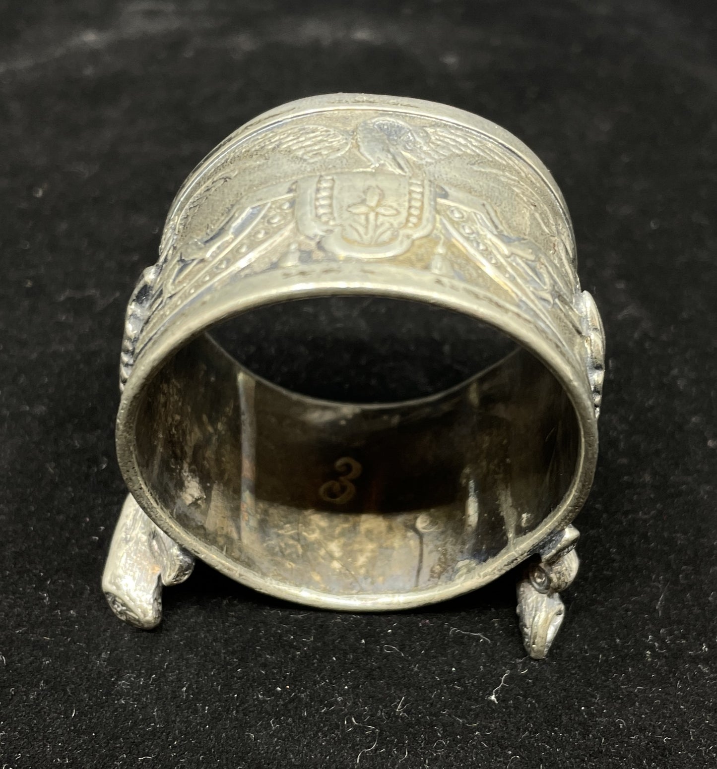 Antique Silverplate Angel Napkin Ring (0IB005)