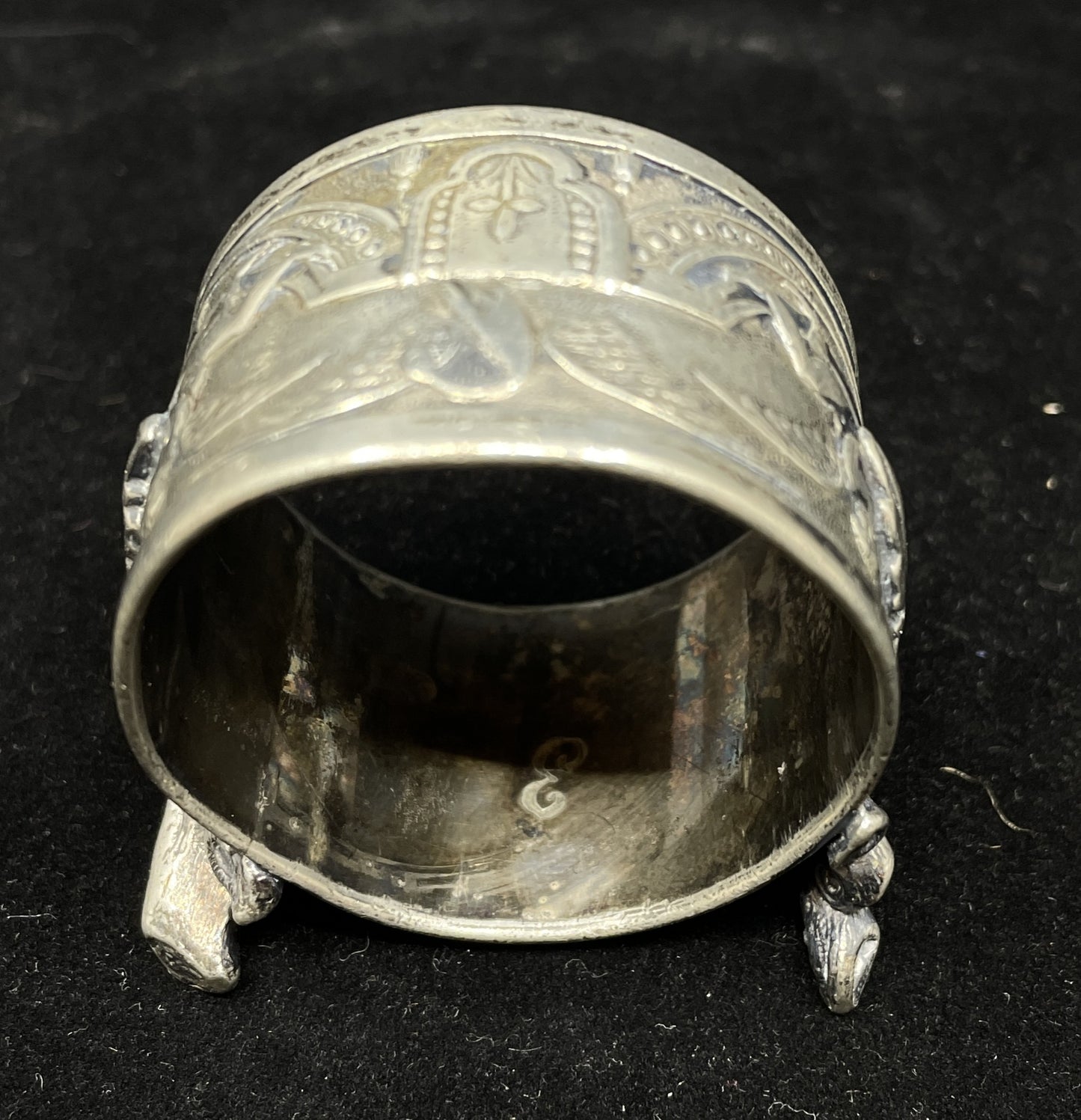 Antique Silverplate Angel Napkin Ring (0IB005)